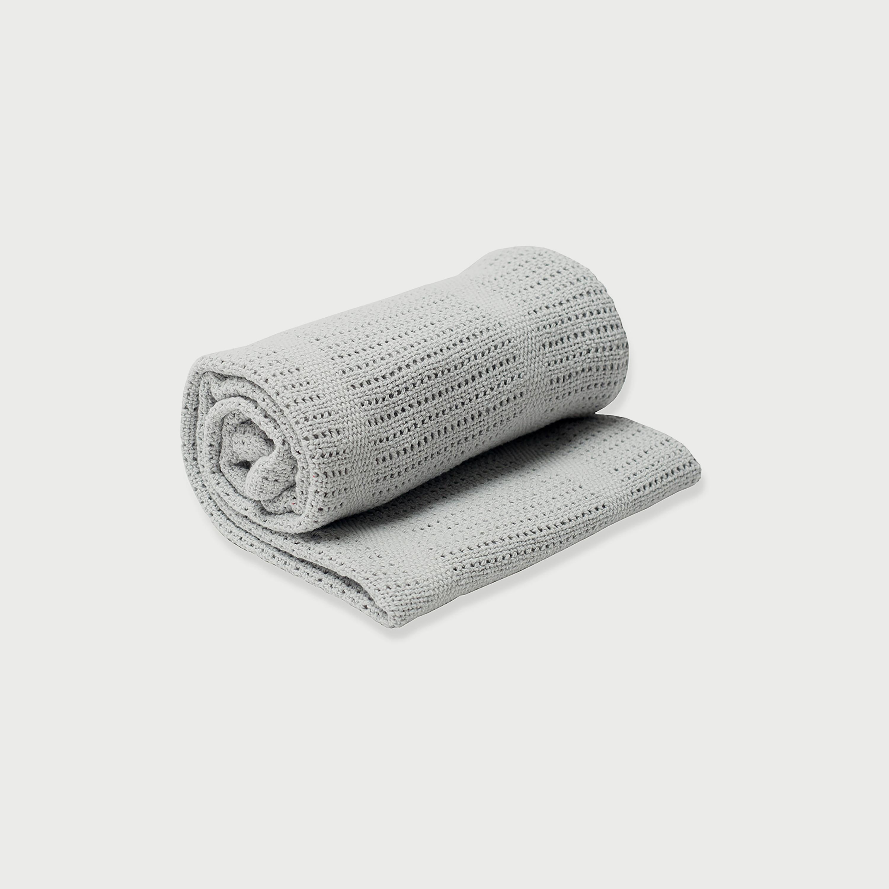 Lulujo Cellular Blanket, Grey-baby-nursery-blanketsandswaddles-blanketsandquilts-image-3