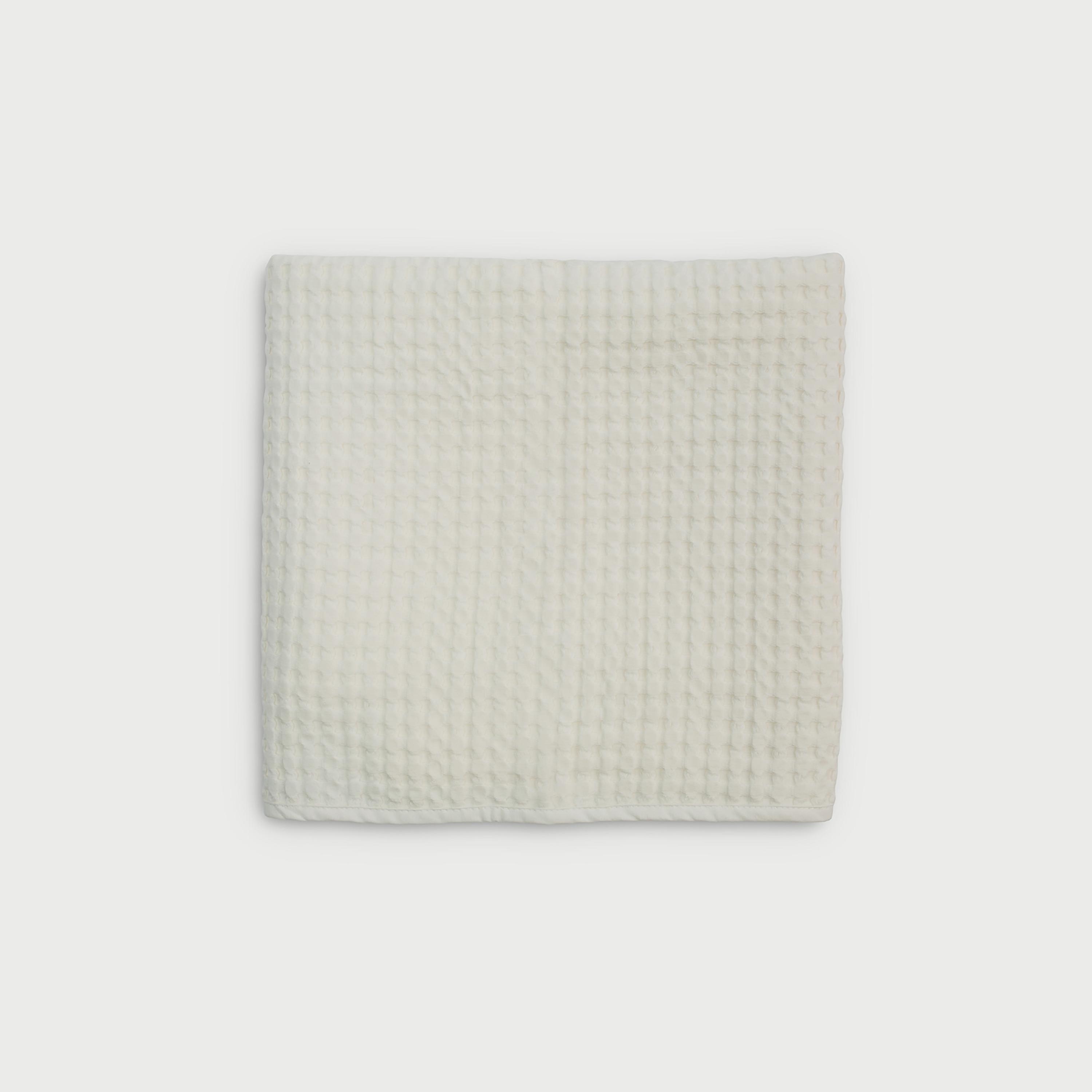 Lulujo Waffle Blanket, 100cm x 80cm, Cream Vanilla-baby-nursery-blanketsandswaddles-blanketsandquilts-image-1
