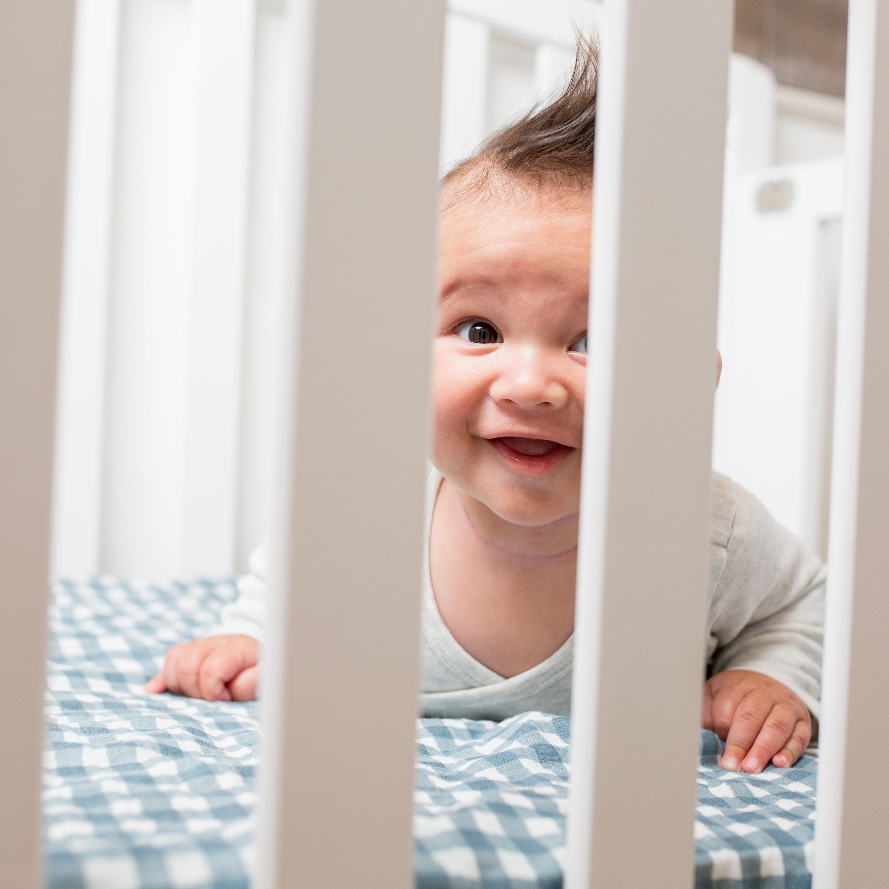 شرشف موسلين لسرير الأطفال 135 سم × 70 سم من لولوجو، كحلي-baby-nursery-babybedding-image-4