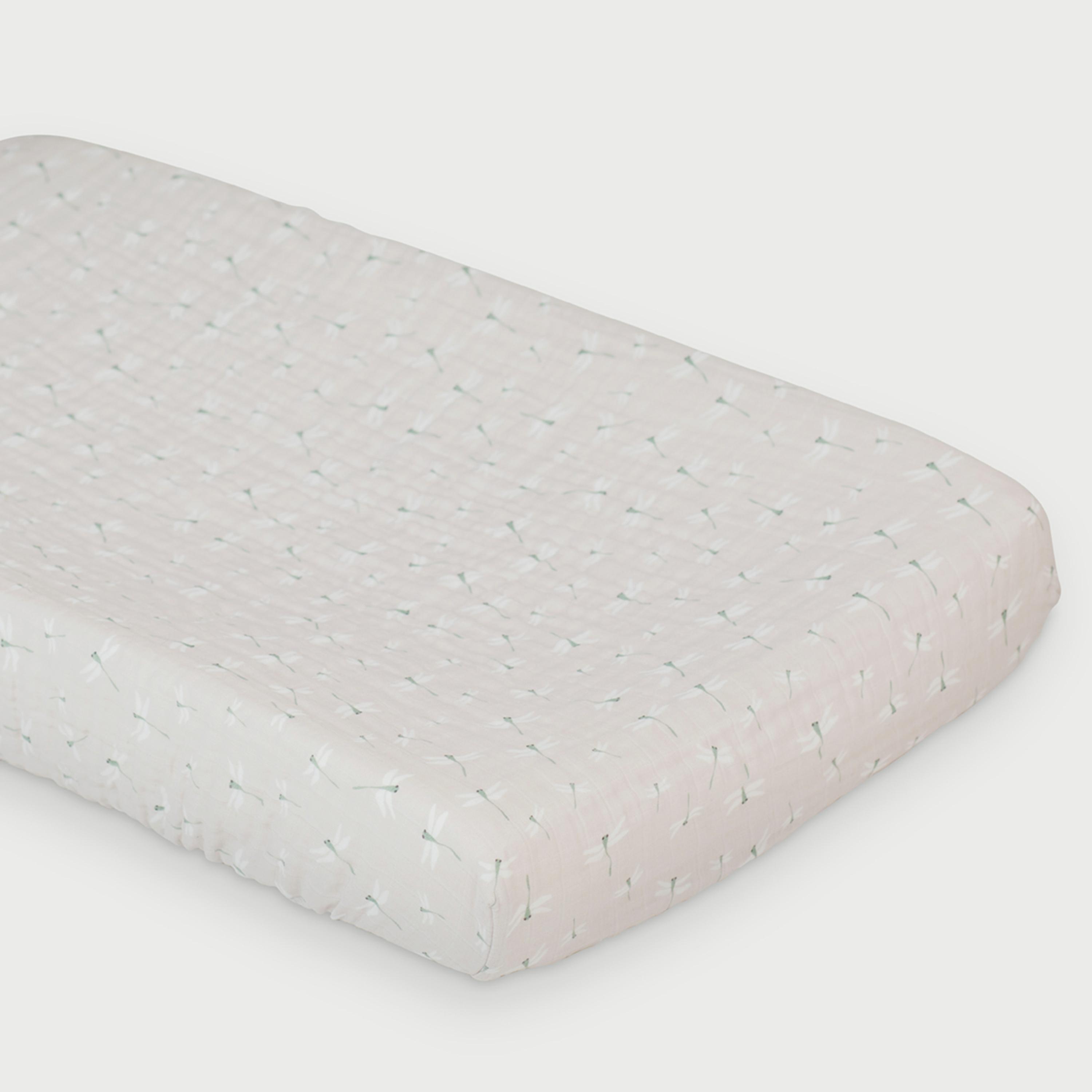 Lulujo Muslin Change Pad Cover, 80cm x 40cm, Dragonfly-baby-diapering-changingmats-image-3
