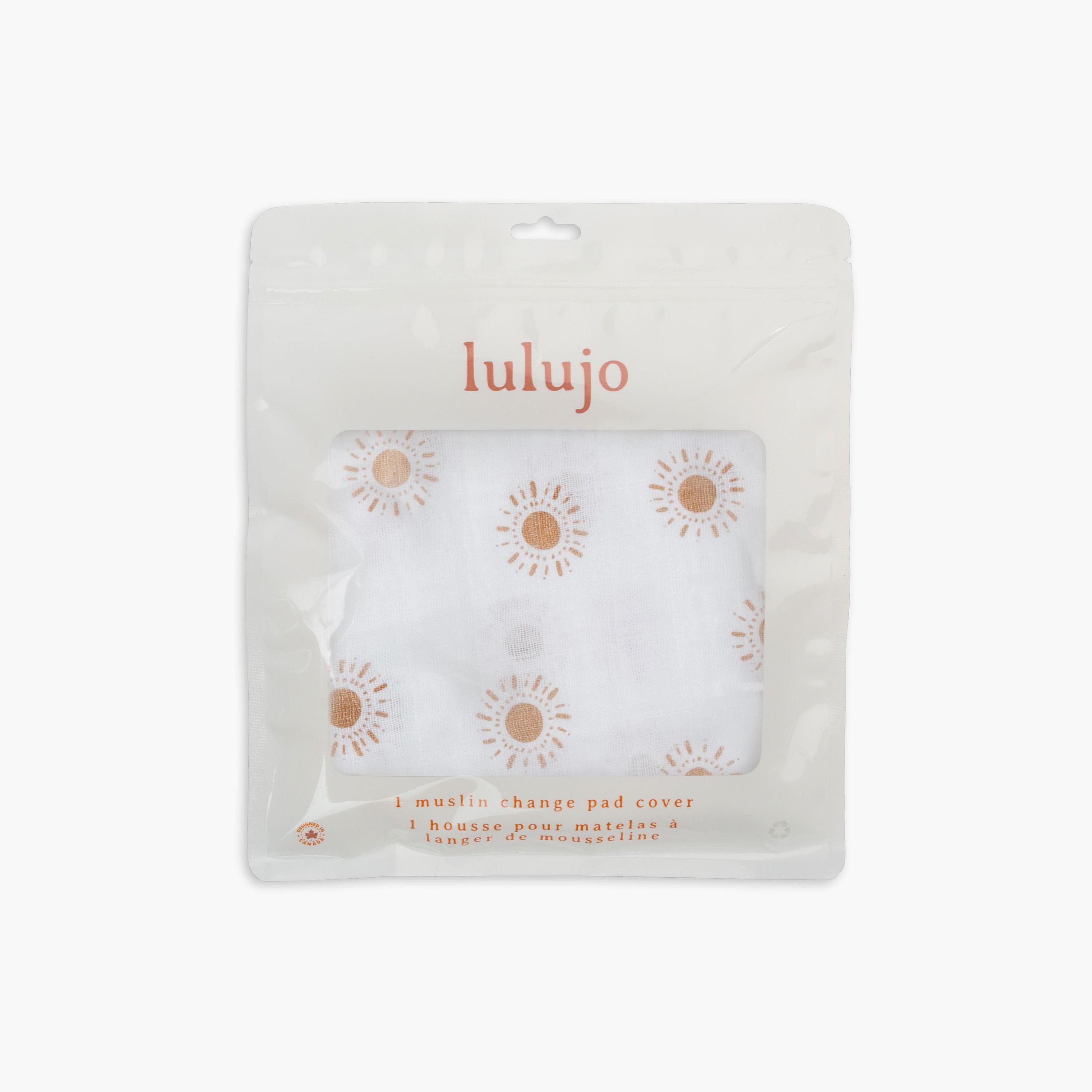 Lulujo Muslin Change Pad Cover, 80cm x 40cm, Suns-baby-diapering-changingmats-image-1