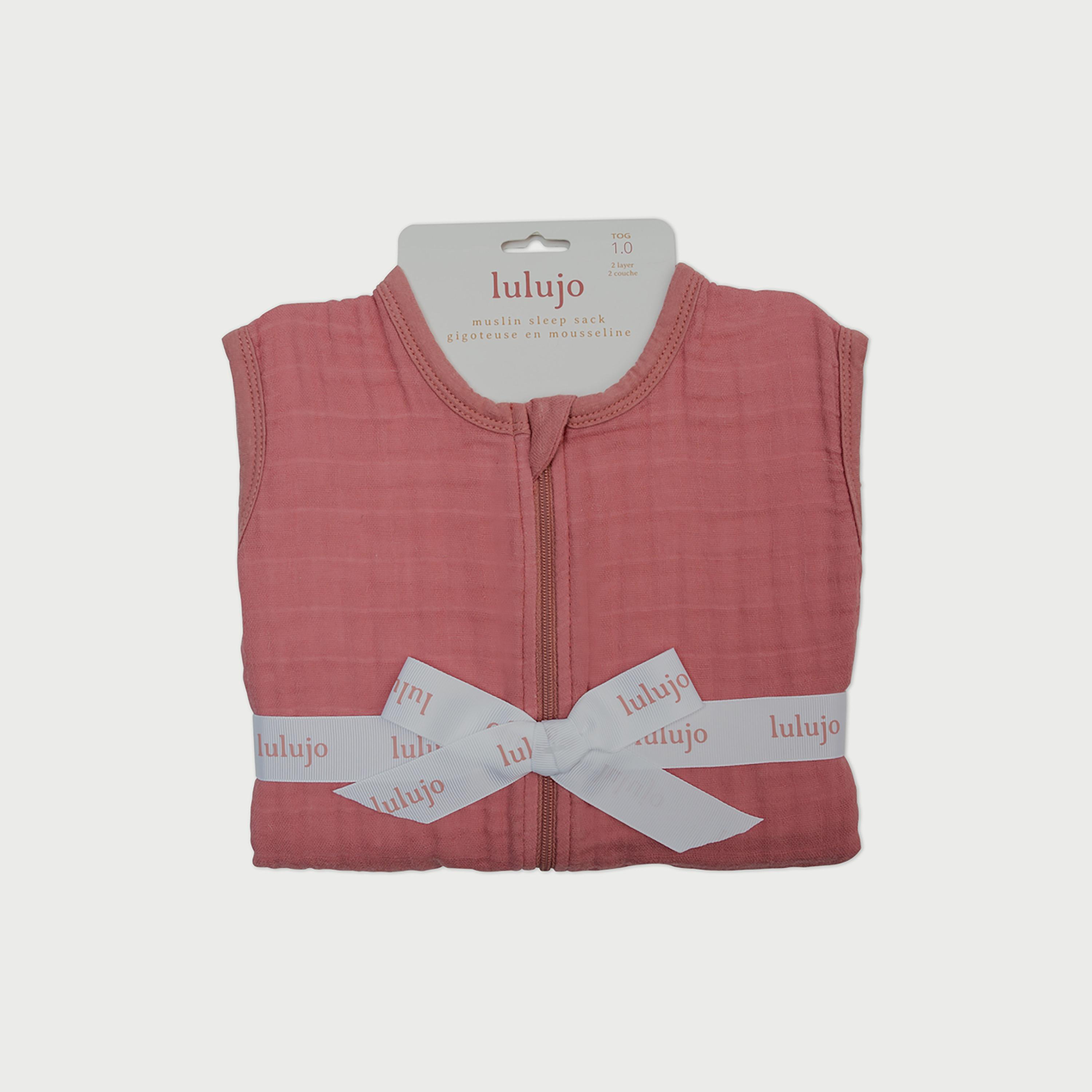 Lulujo 100% Cotton Muslin Sleep Sack, Rose, Size S (0-6 months)-baby-nursery-blanketsandswaddles-swaddlesandsleepingbags-image-1