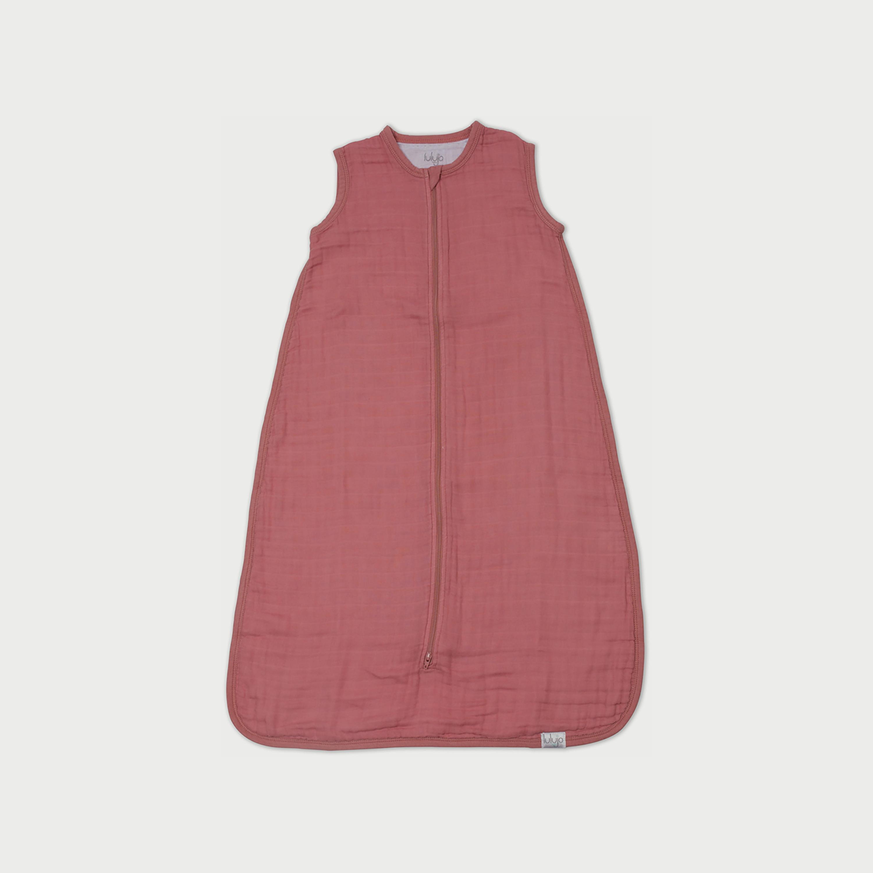 Lulujo 100% Cotton Muslin Sleep Sack, Rose, Size S (0-6 months)-baby-nursery-blanketsandswaddles-swaddlesandsleepingbags-image-4