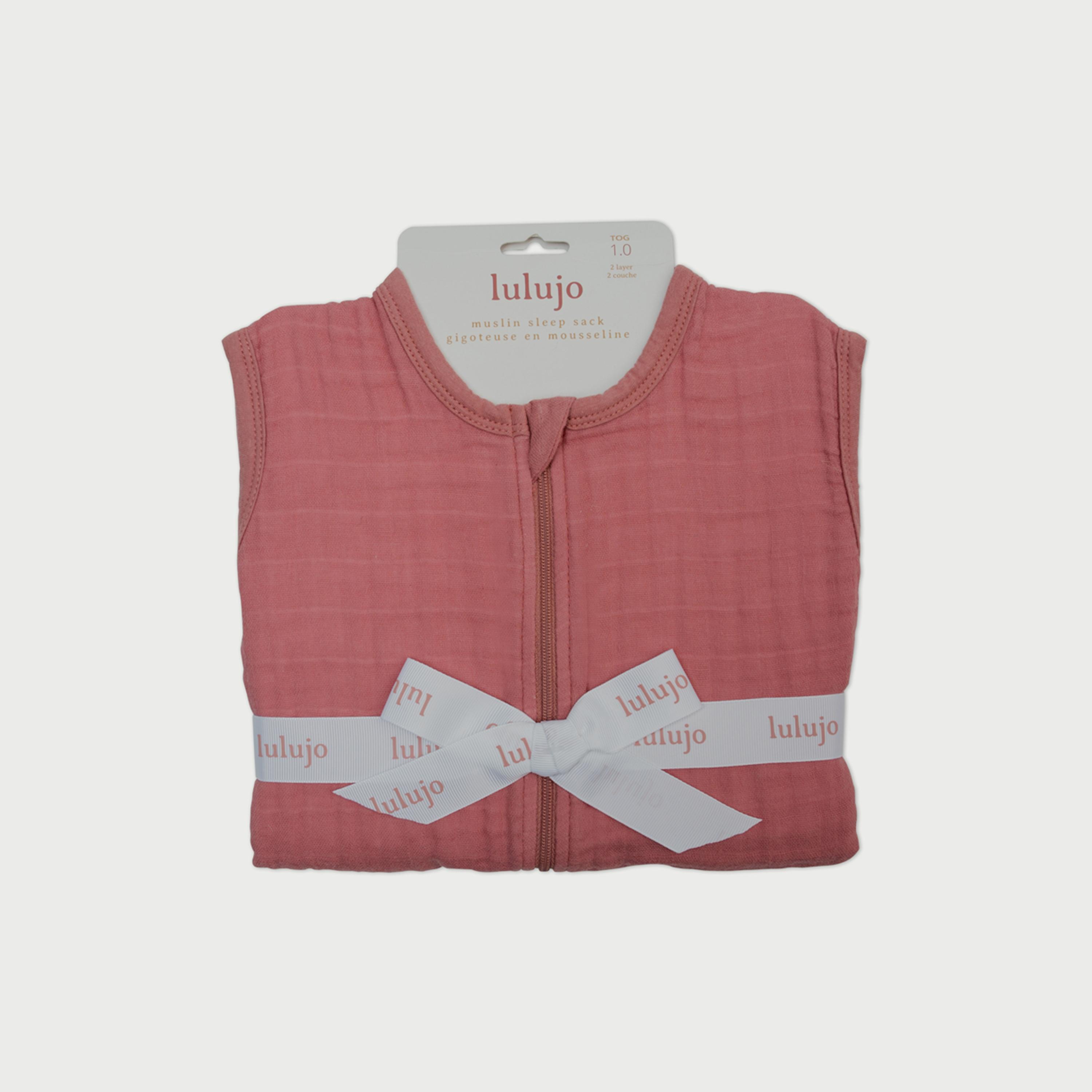 Lulujo 100% Cotton Muslin Sleep Sack, Rose, Size L (12 - 18 months)-baby-nursery-blanketsandswaddles-swaddlesandsleepingbags-image-2
