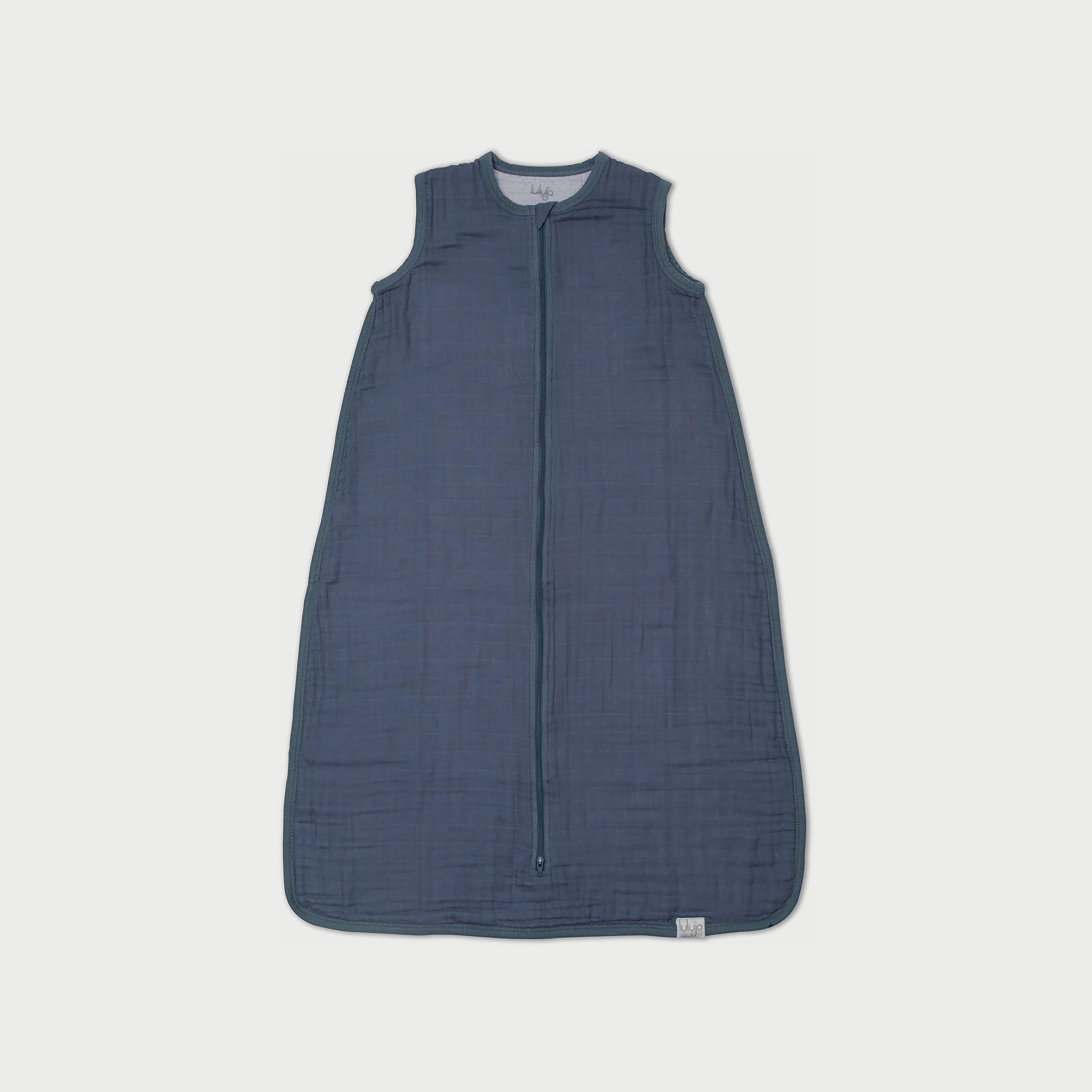 Lulujo 100% Cotton Muslin Sleep Sack, Navy Night, Size S (0-6 Months)-baby-nursery-blanketsandswaddles-swaddlesandsleepingbags-image-4