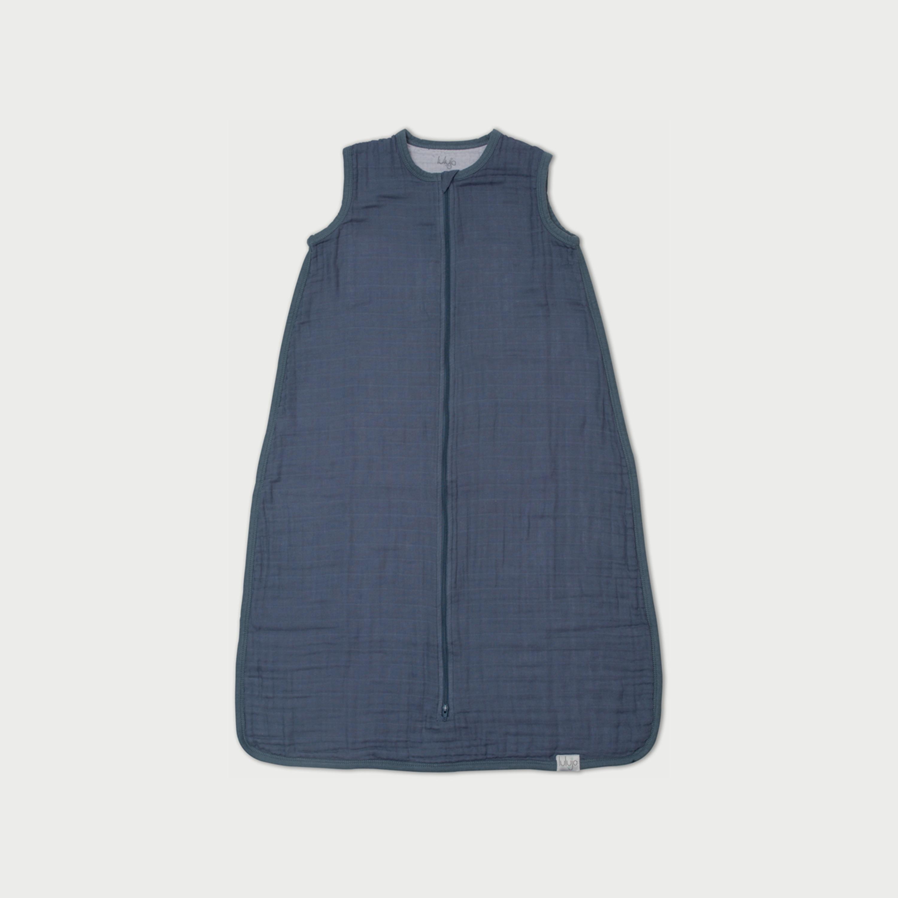 Lulujo 100% Cotton Muslin Sleep Sack, Navy Night, Size L (12-18 Months)-baby-nursery-blanketsandswaddles-swaddlesandsleepingbags-image-1