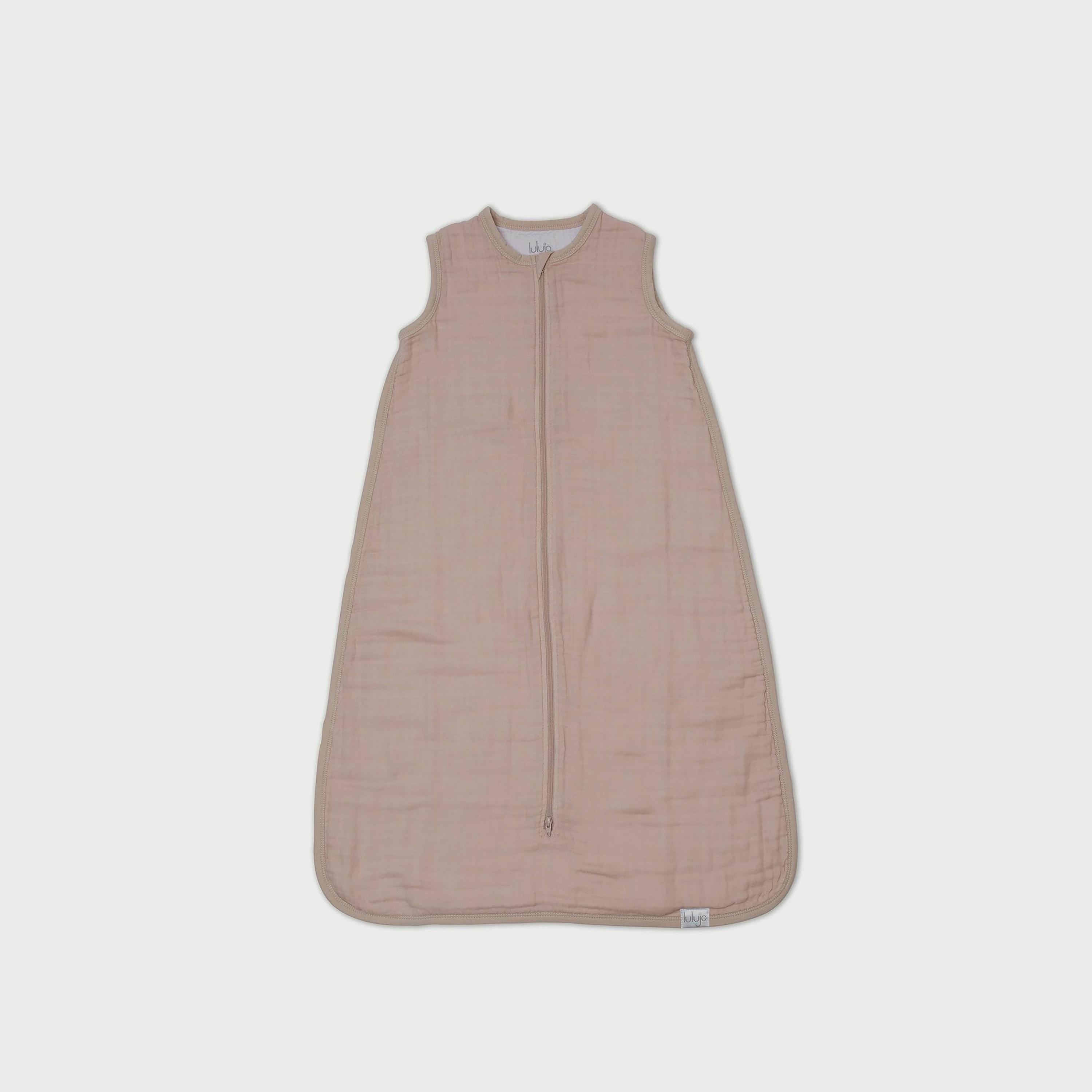 كيس نوم %100 قطن موسلين 6-12 أشهر من لولوجو، لون رملي - ميديم-baby-nursery-blanketsandswaddles-swaddlesandsleepingbags-image-1