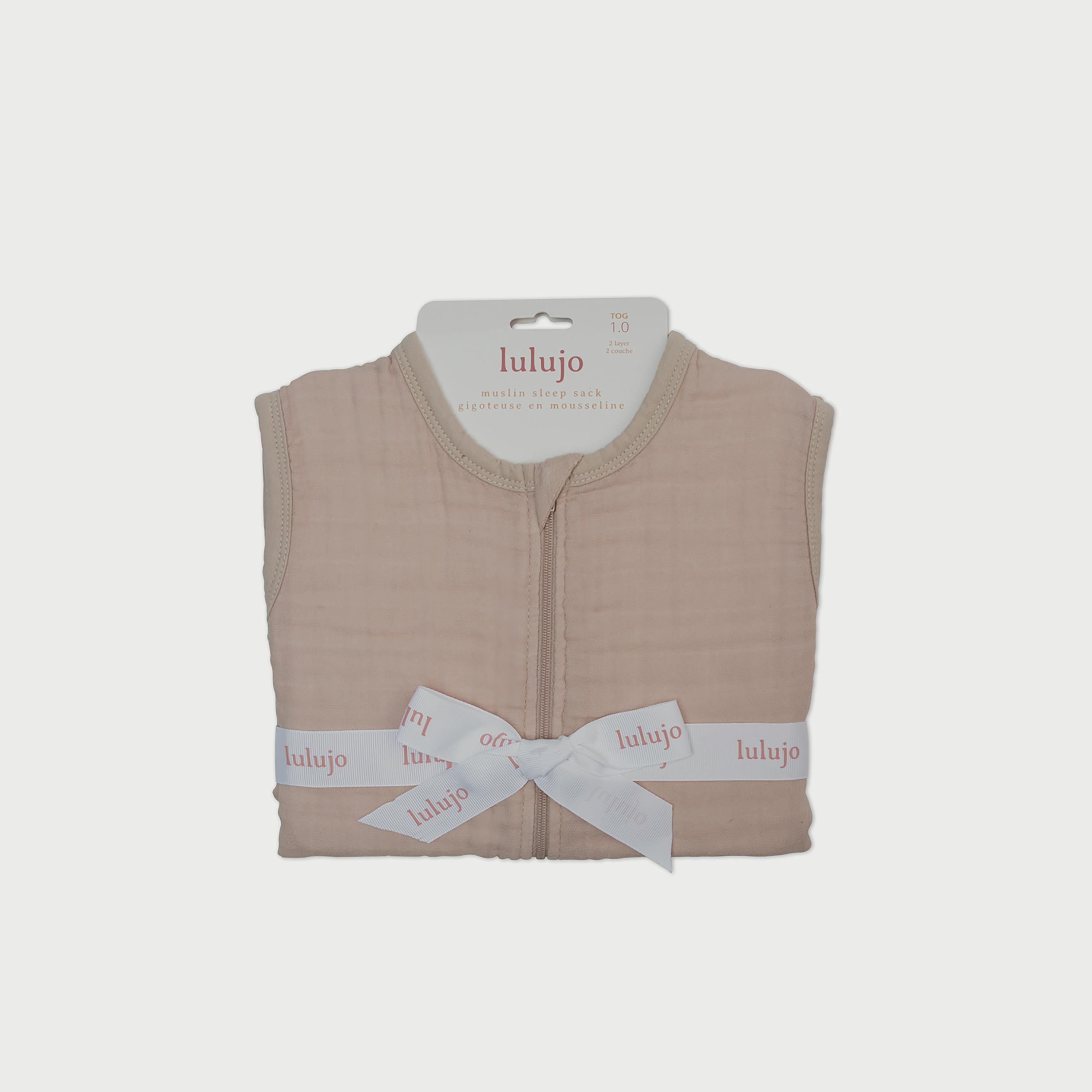 كيس نوم %100 قطن موسلين 6-12 أشهر من لولوجو، لون رملي - ميديم-baby-nursery-blanketsandswaddles-swaddlesandsleepingbags-image-2