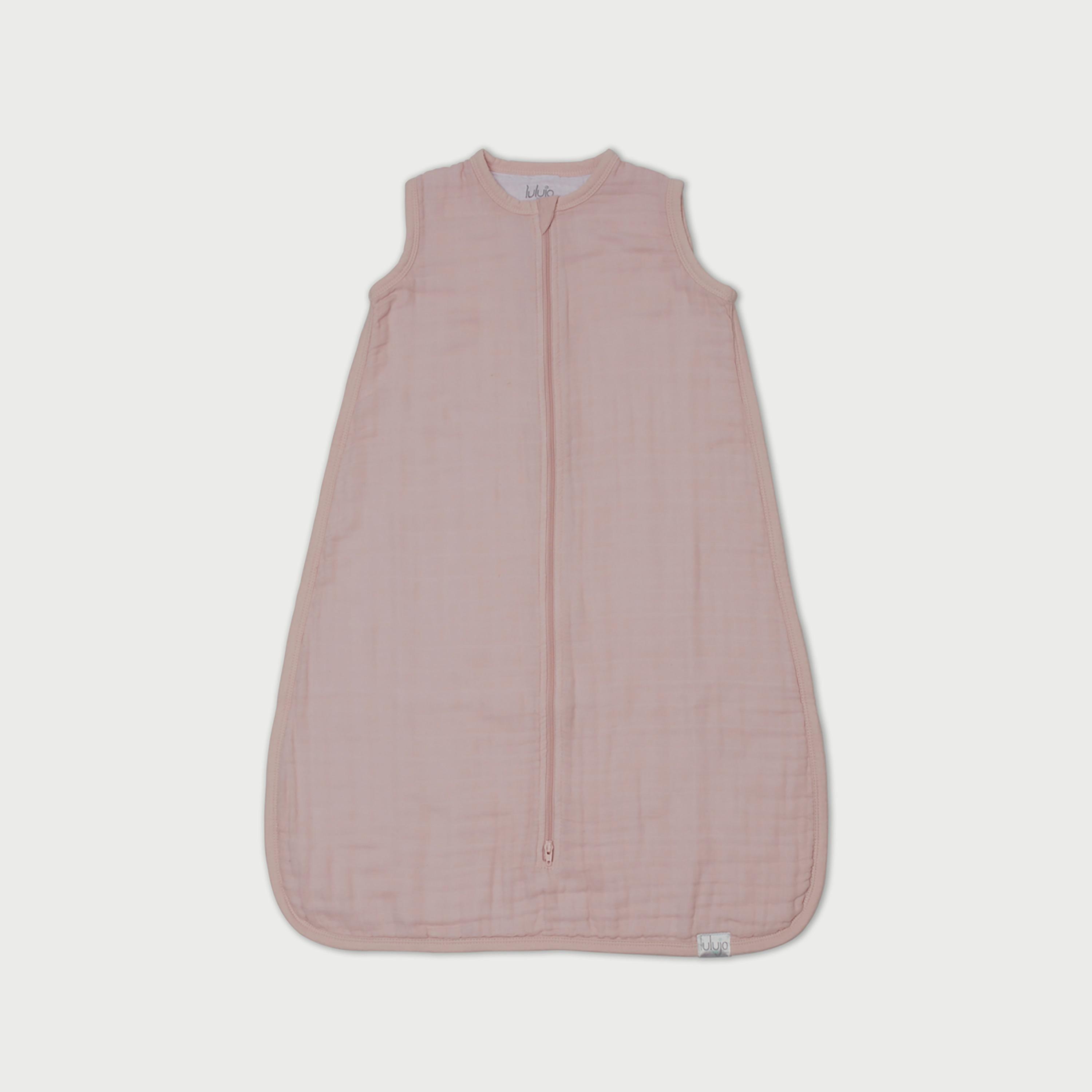 Lulujo 100% Cotton Muslin Sleep Sack, Ballet Slipper, Size S (0-6 months)-baby-nursery-blanketsandswaddles-swaddlesandsleepingbags-image-1
