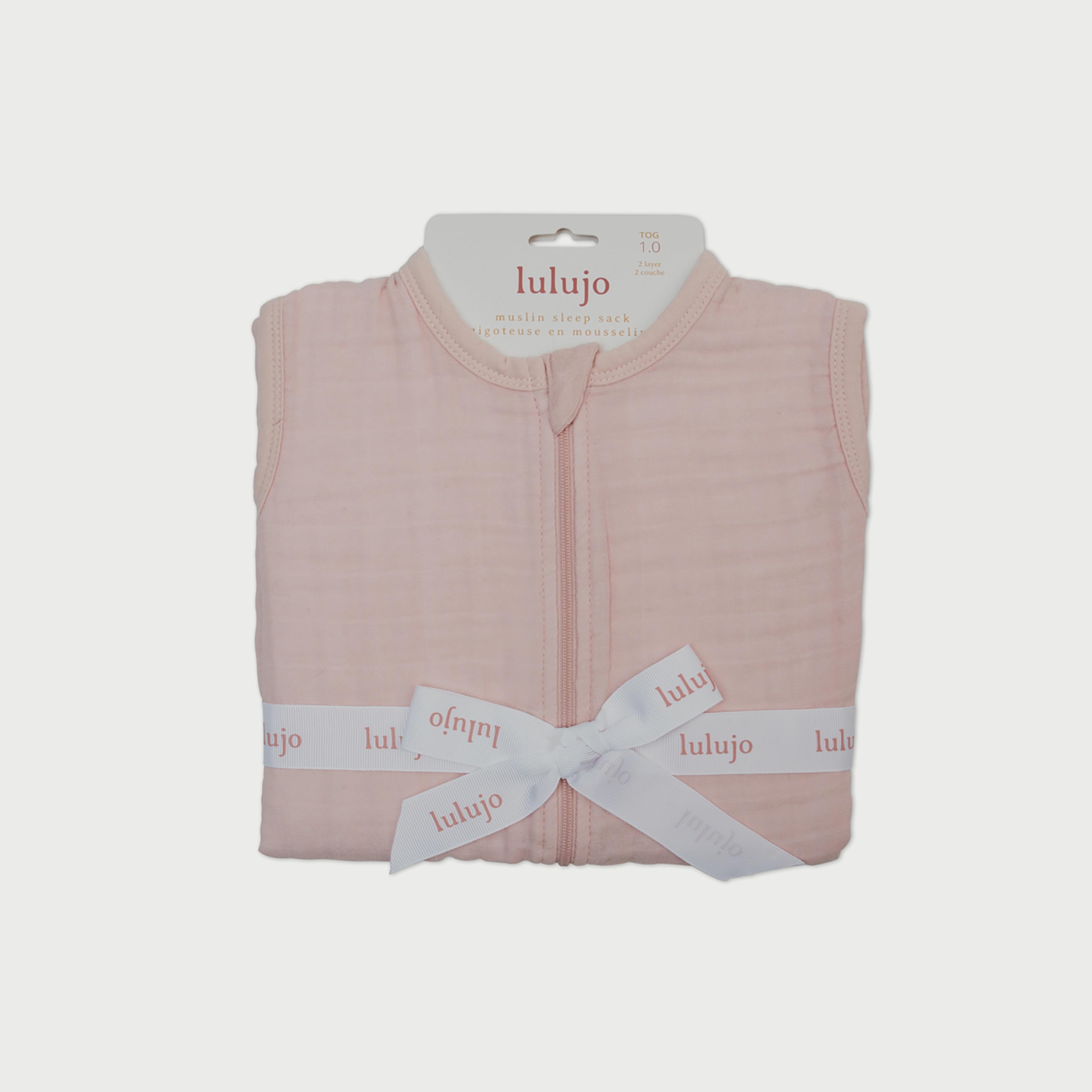 Lulujo 100% Cotton Muslin Sleep Sack, Ballet Slipper, Size S (0-6 months)-baby-nursery-blanketsandswaddles-swaddlesandsleepingbags-image-2