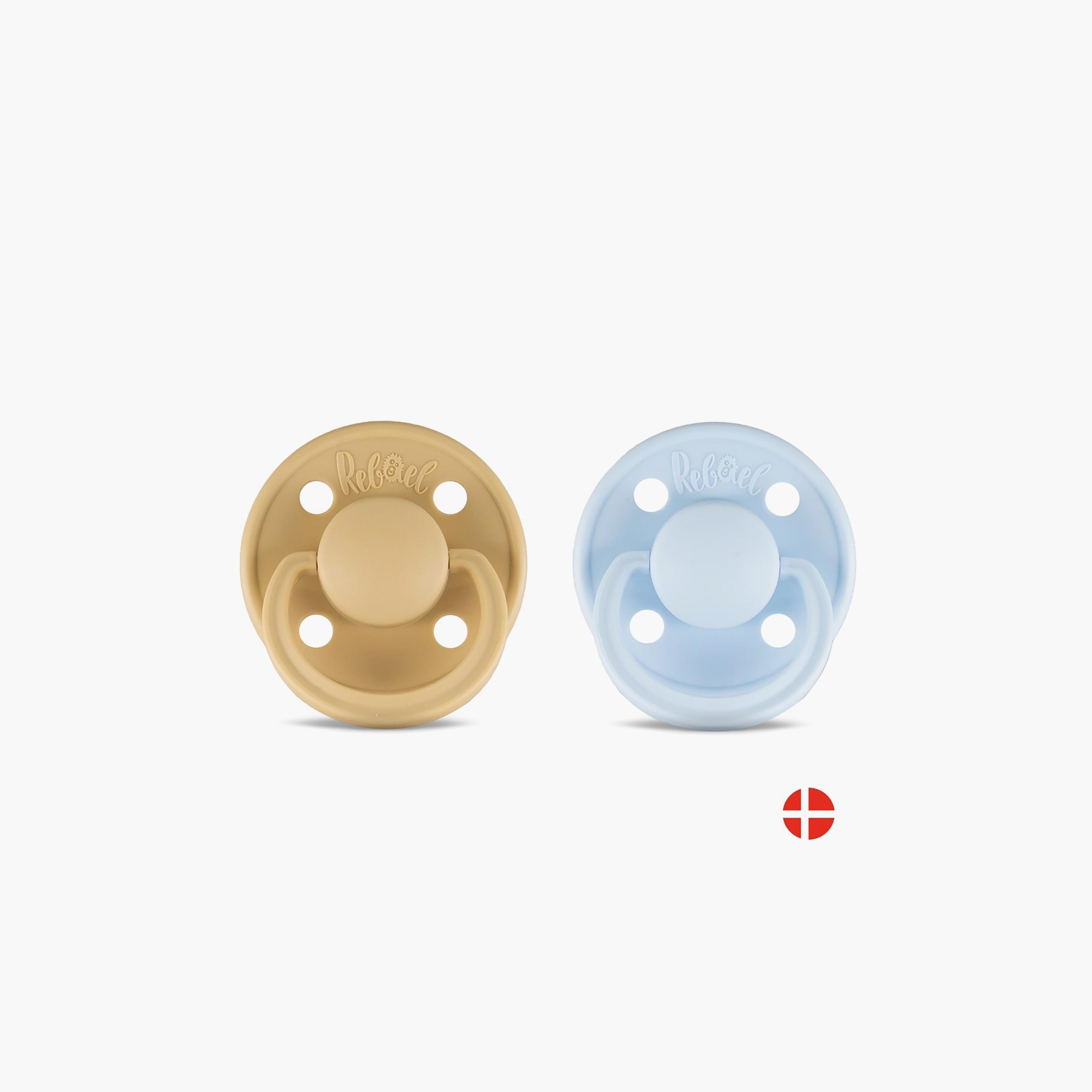 Rebael Mono 2-Piece Natural Rubber Round Pacifier, Size 2, 6M-baby-feeding-pacifiers-image-4