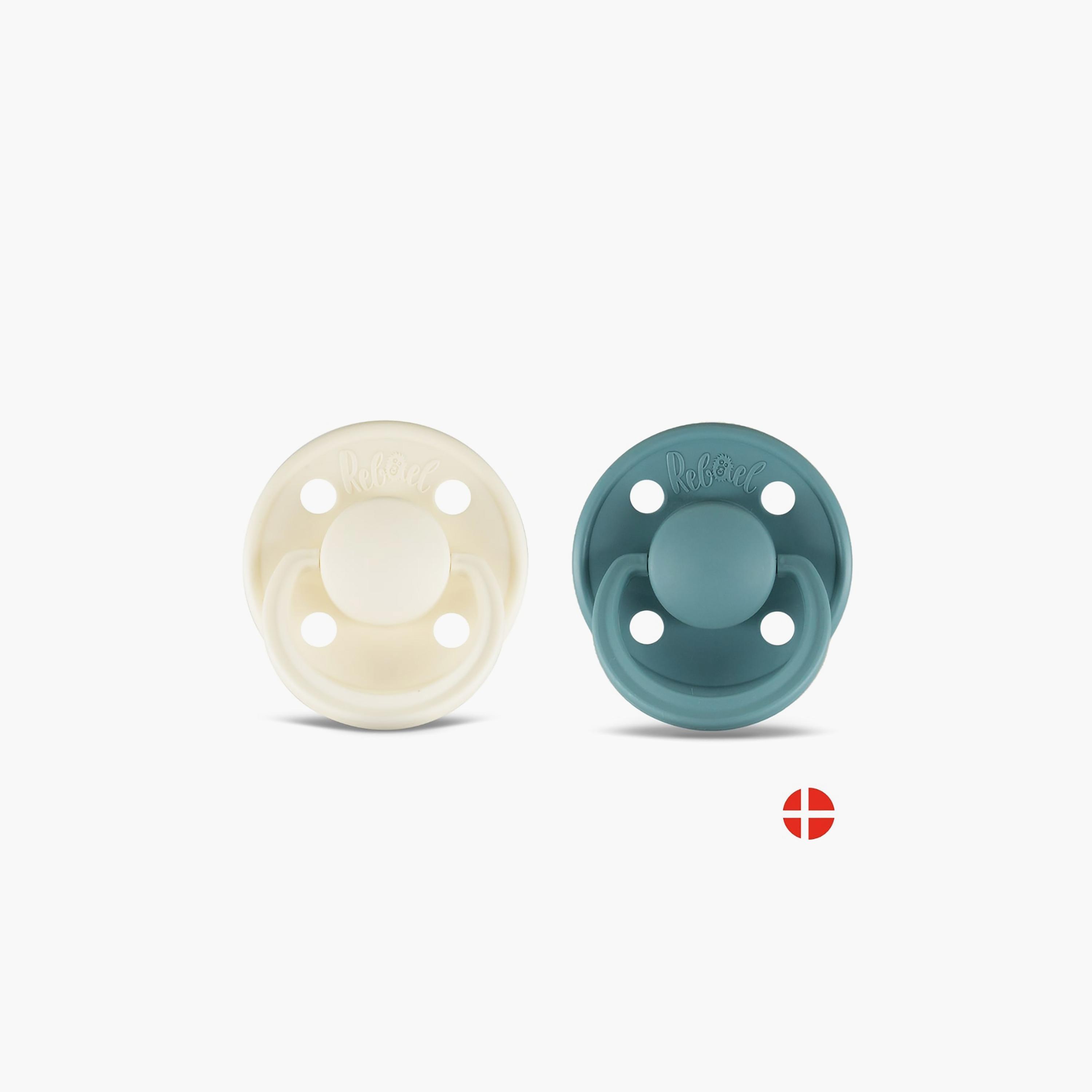 Rebael Mono 2-Piece Natural Rubber Round Pacifier, Size 2, 6M-baby-feeding-pacifiers-image-4