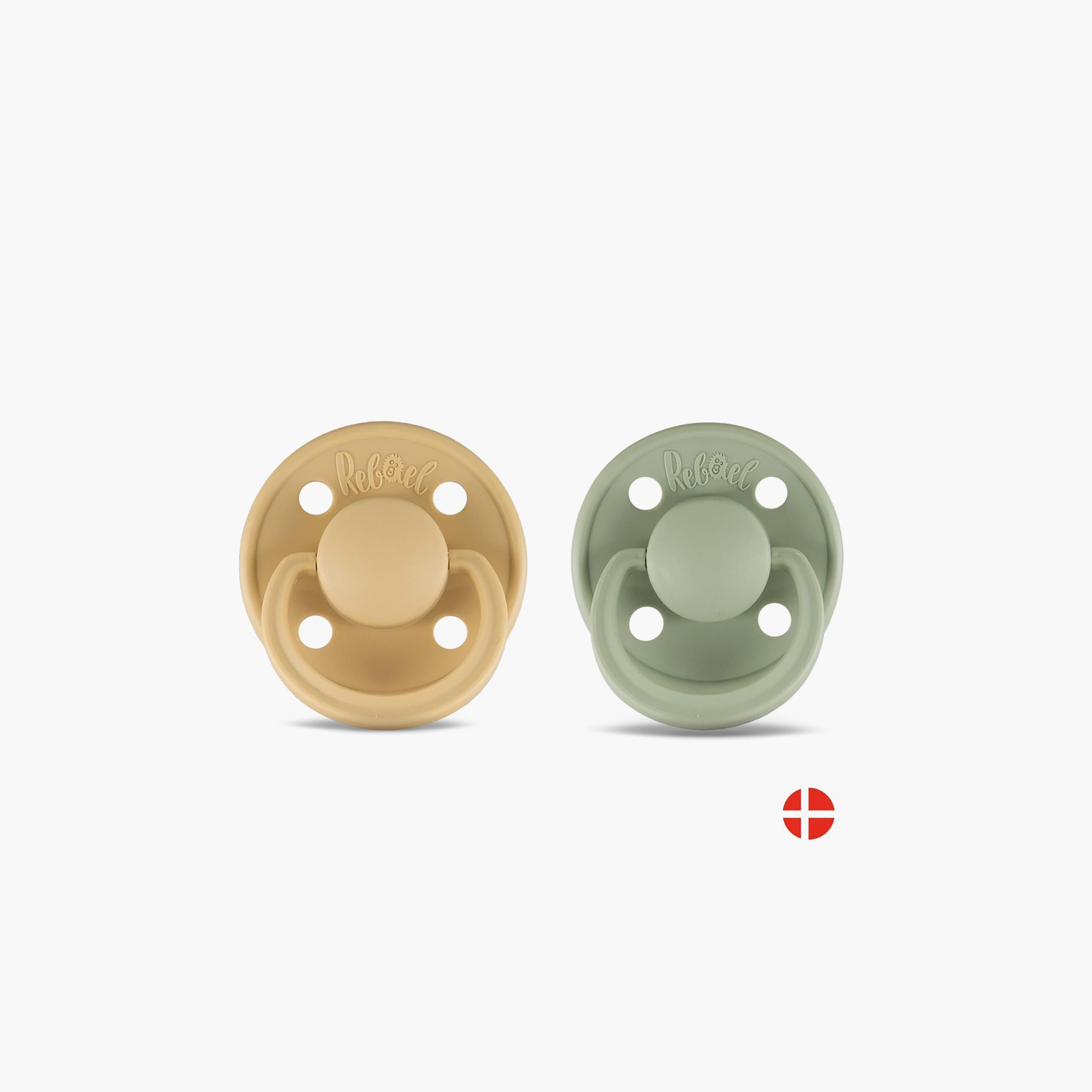 Rebael Mono 2-Piece Natural Rubber Round Pacifier, Size 2, 6M-baby-feeding-pacifiers-image-4