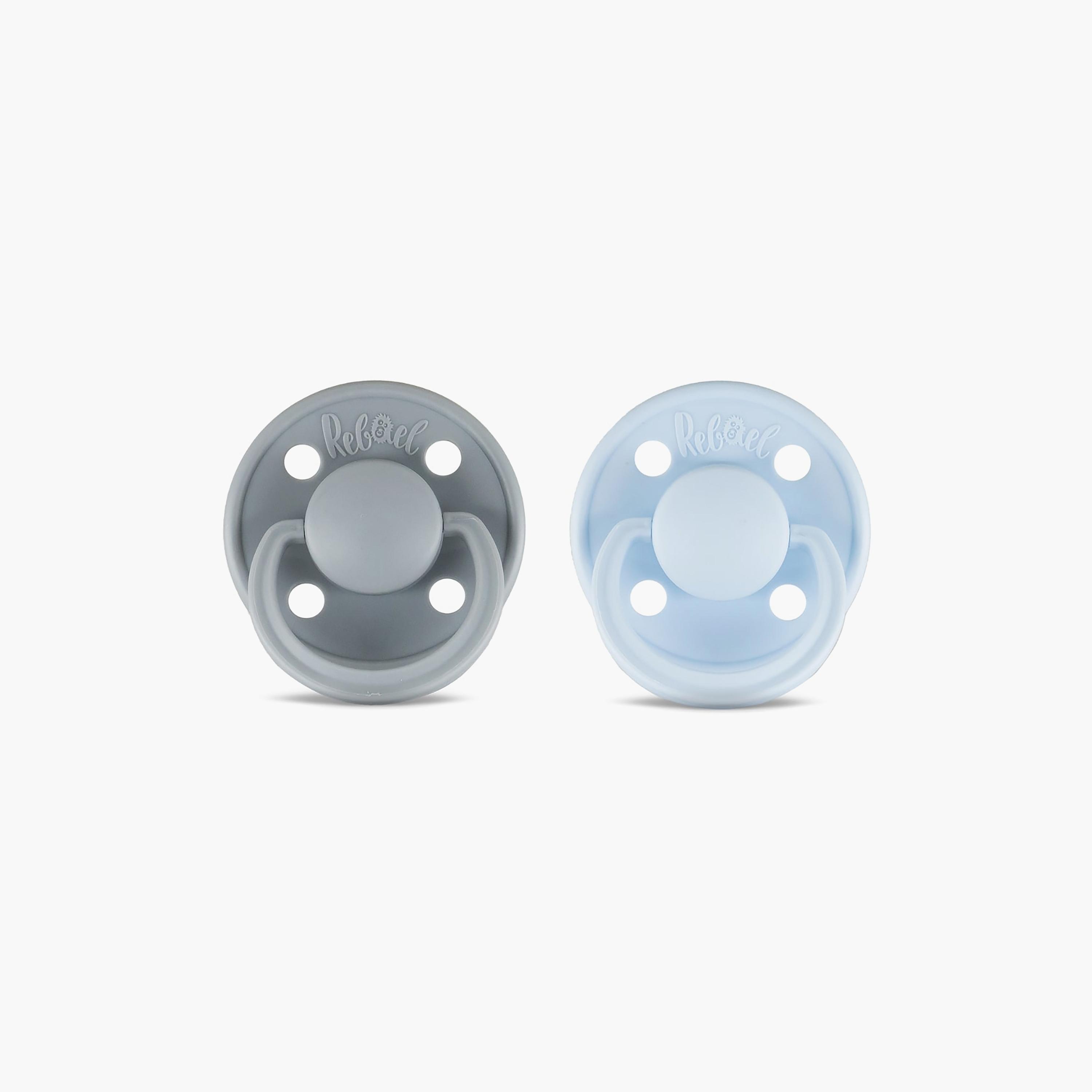 Rebael Mono 2-Piece Natural Rubber Round Pacifier, Size 2, 6M-baby-feeding-pacifiers-image-3