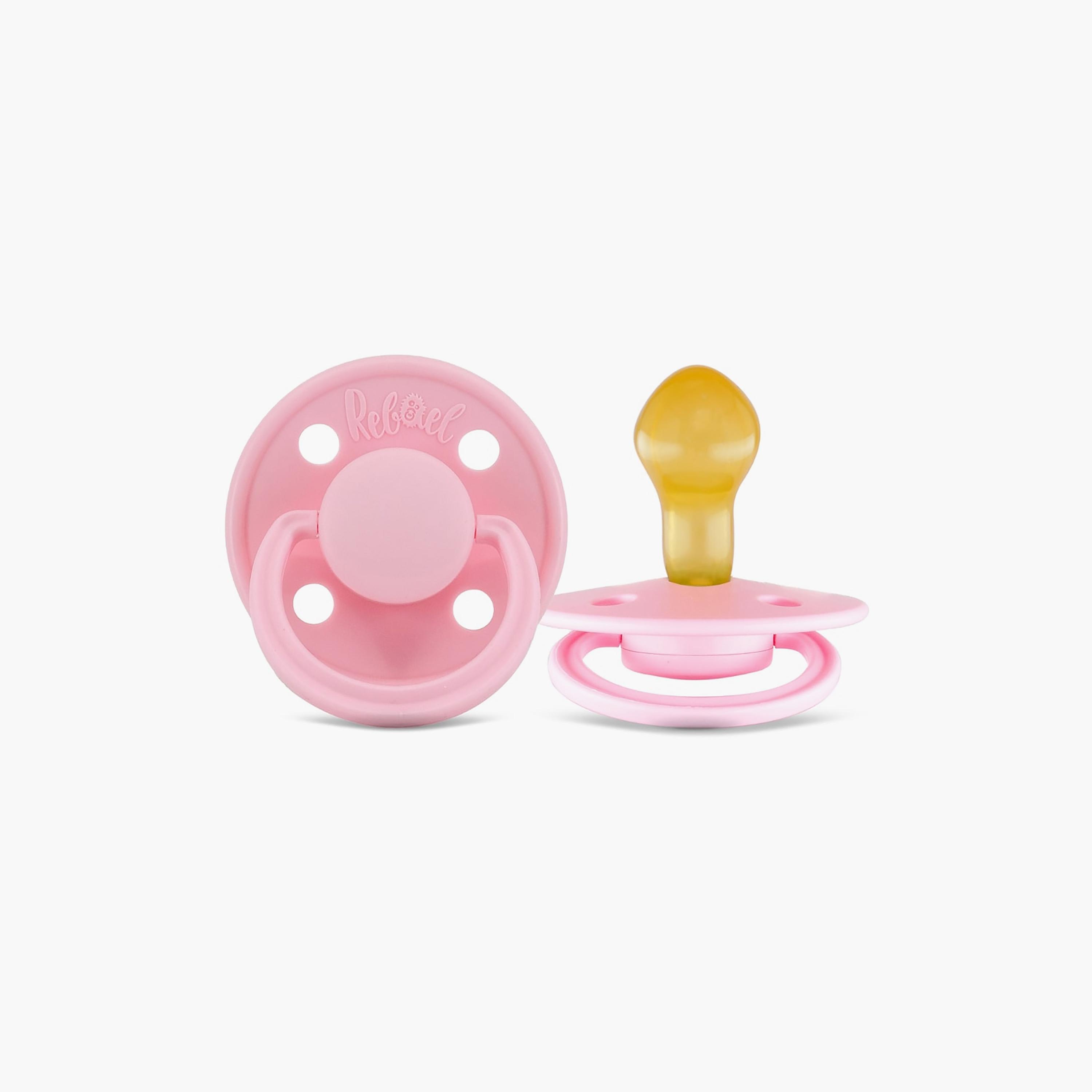 Rebael Mono 2-Piece Natural Rubber Round Pacifier, Size 2, 6M-baby-feeding-pacifiers-image-2