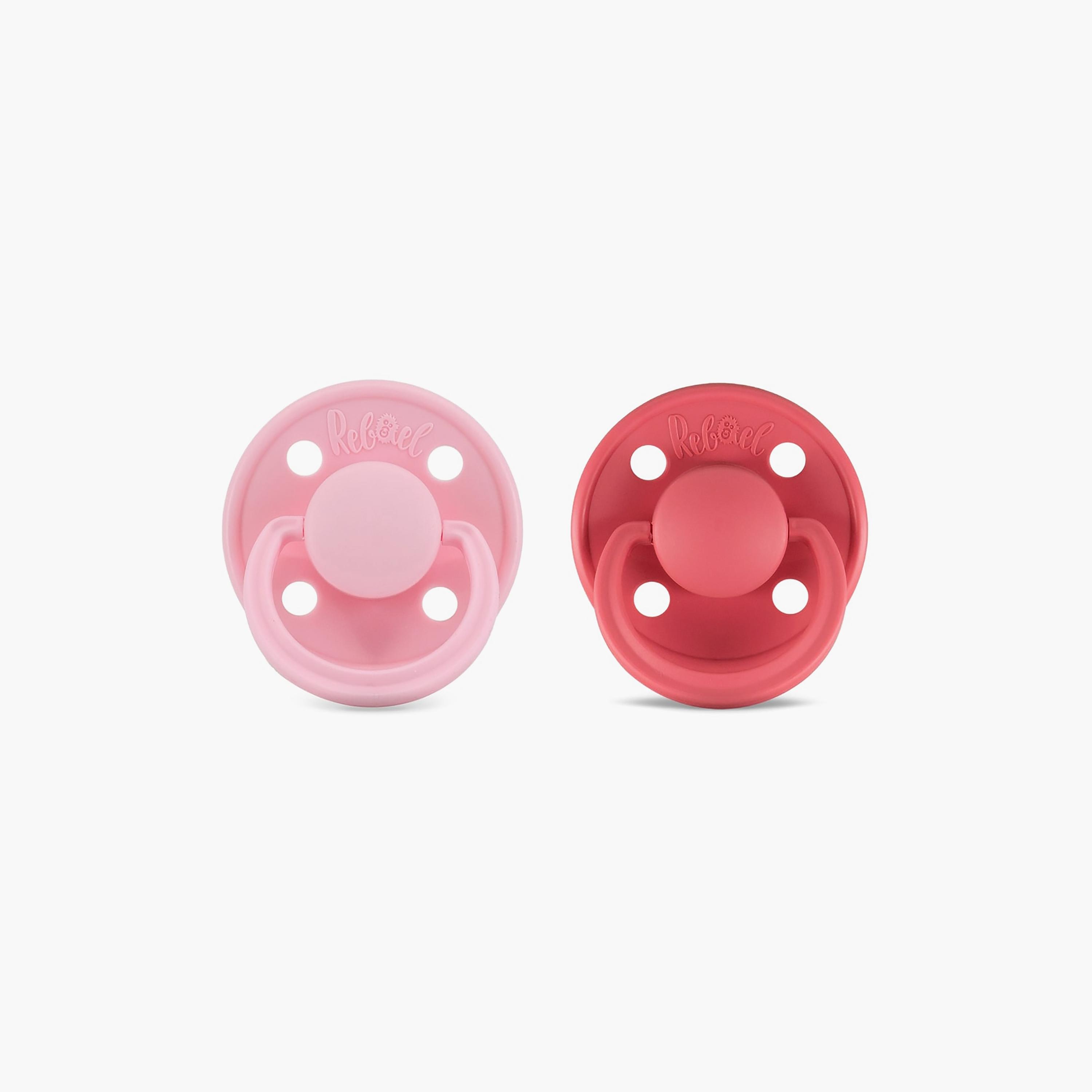 Rebael Mono 2-Piece Natural Rubber Round Pacifier, Size 2, 6M-baby-feeding-pacifiers-image-3