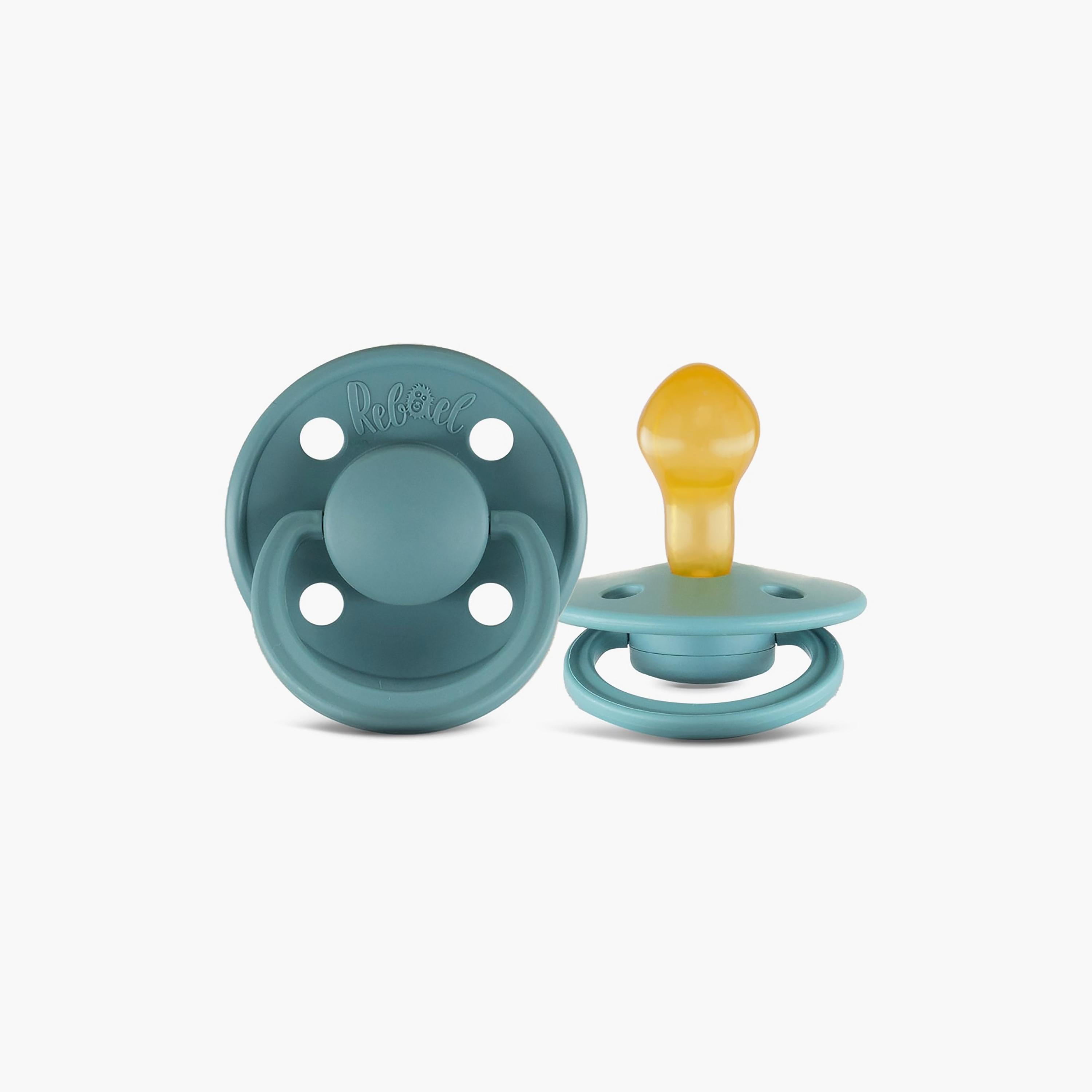 Rebael Mono 2-Piece Natural Rubber Round Pacifier, Size 2, 6M-baby-feeding-pacifiers-image-2