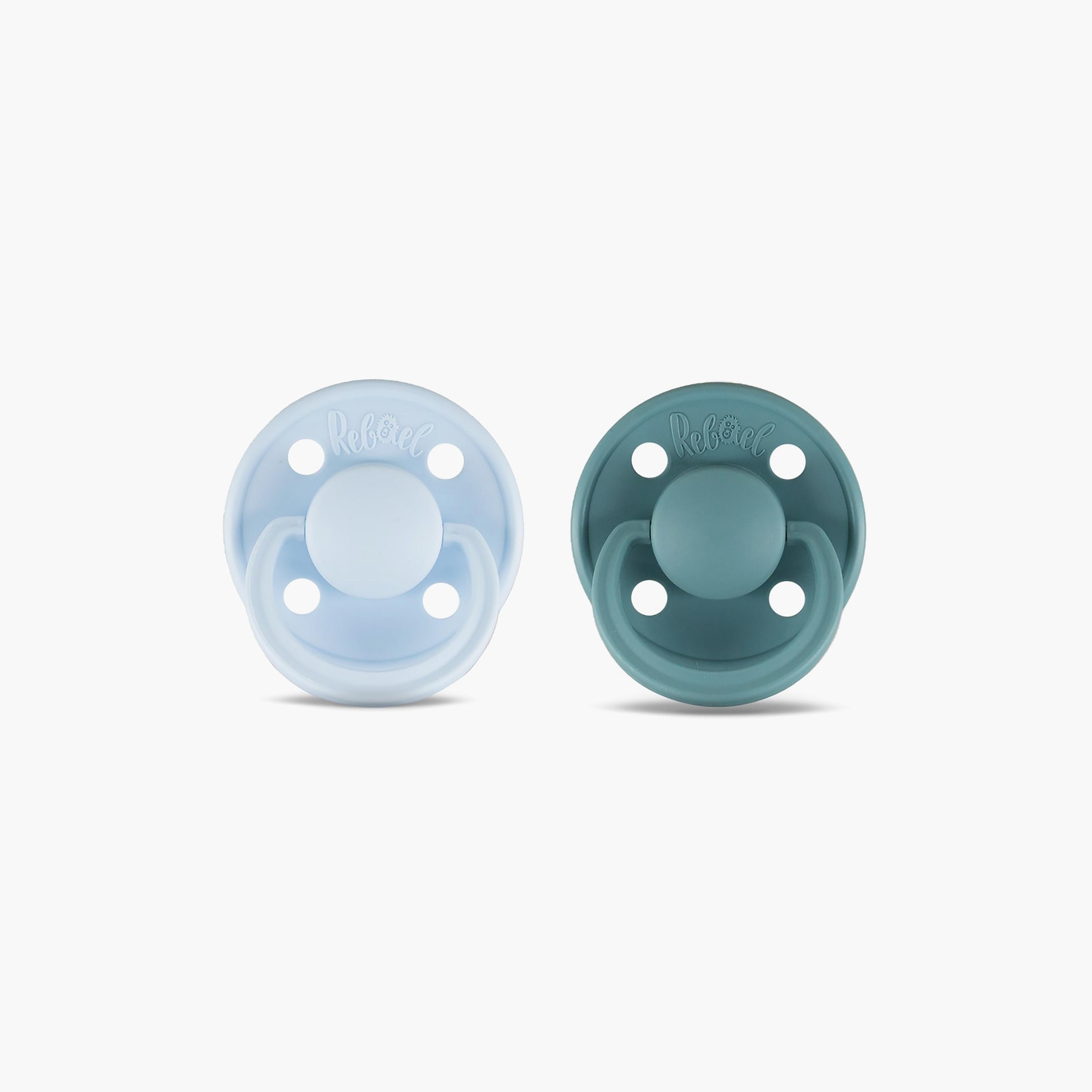 Rebael Mono 2-Piece Natural Rubber Round Pacifier, Size 2, 6M-baby-feeding-pacifiers-image-3