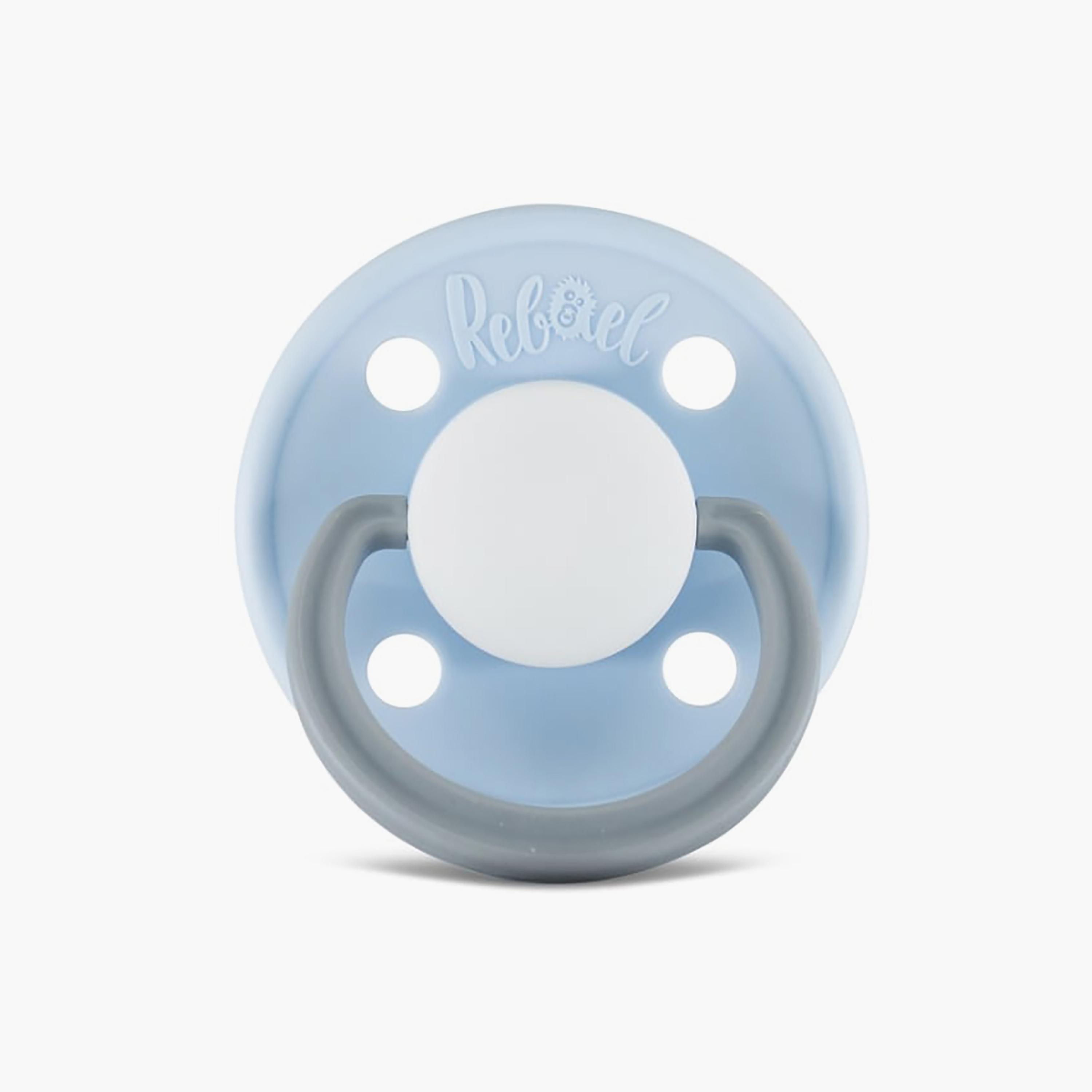 Rebael Fashion Natural Rubber Round Pacifier, Size 1, 0-6M-baby-feeding-pacifiers-image-2
