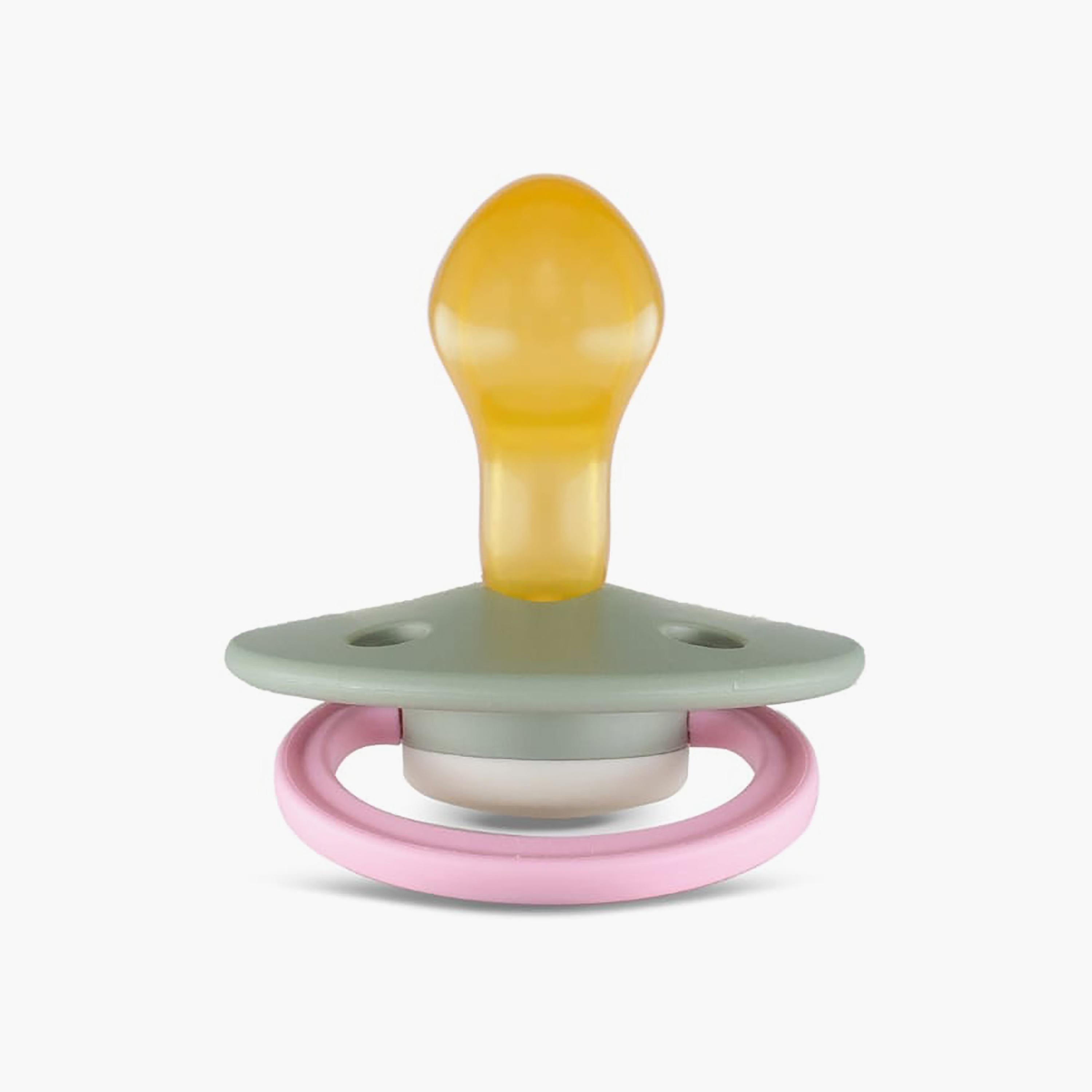 Rebael Fashion Natural Rubber Round Pacifier, Size 2, 6M+-baby-feeding-pacifiers-image-2