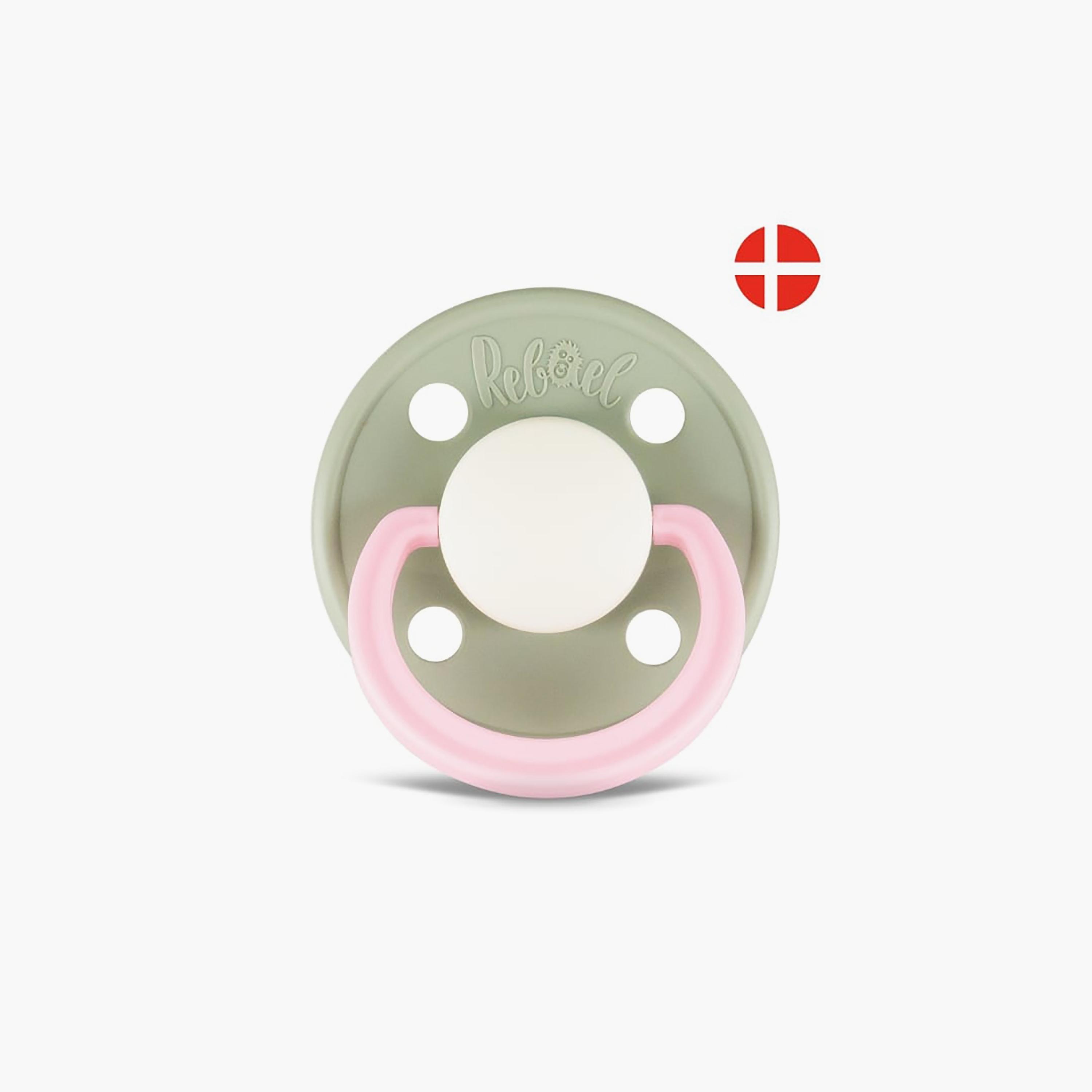 Rebael Fashion Natural Rubber Round Pacifier, Size 2, 6M+-baby-feeding-pacifiers-image-3