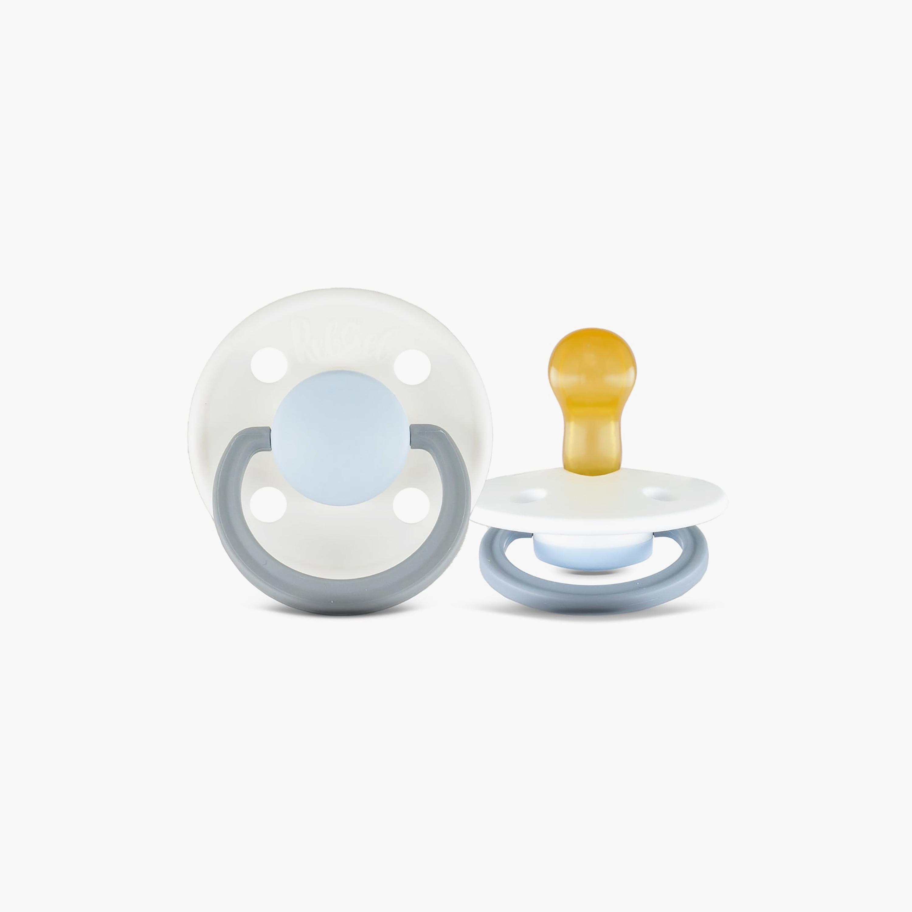 Rebael 2-Piece Natural Rubber Round Pacifier, Size 1, 0-6M-baby-feeding-pacifiers-image-2