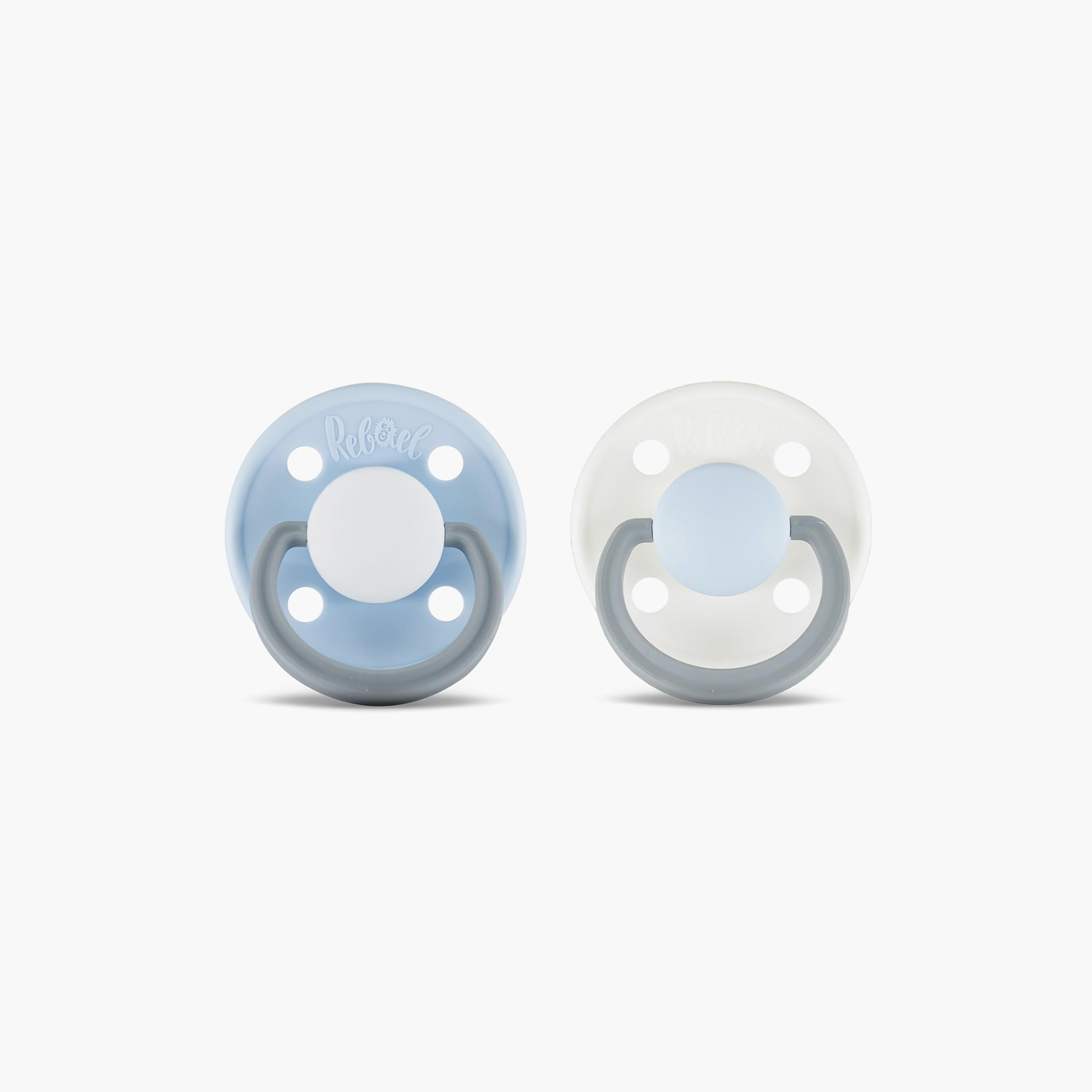 Rebael 2-Piece Natural Rubber Round Pacifier, Size 1, 0-6M-baby-feeding-pacifiers-image-3