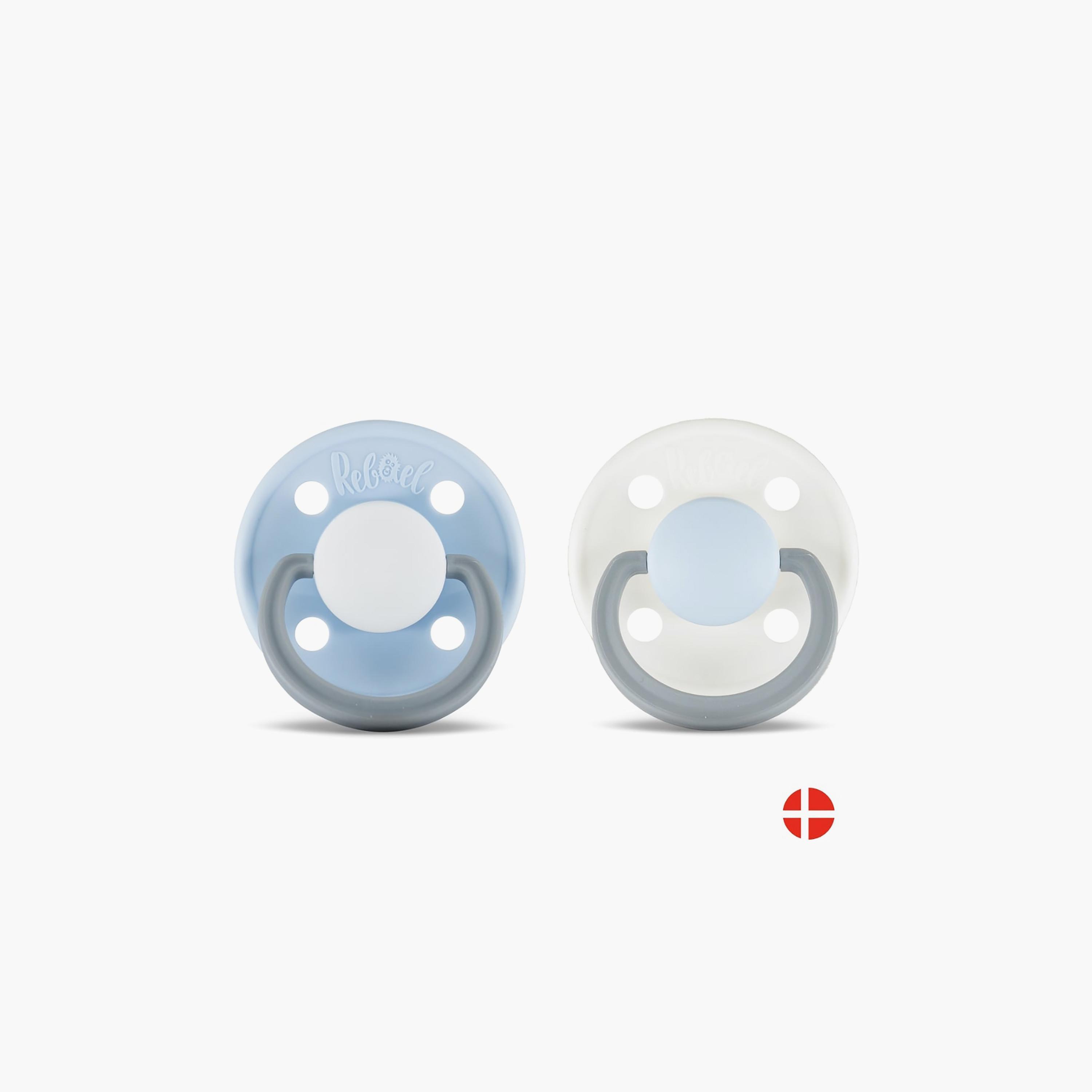 Rebael 2-Piece Natural Rubber Round Pacifier, Size 1, 0-6M-baby-feeding-pacifiers-image-4