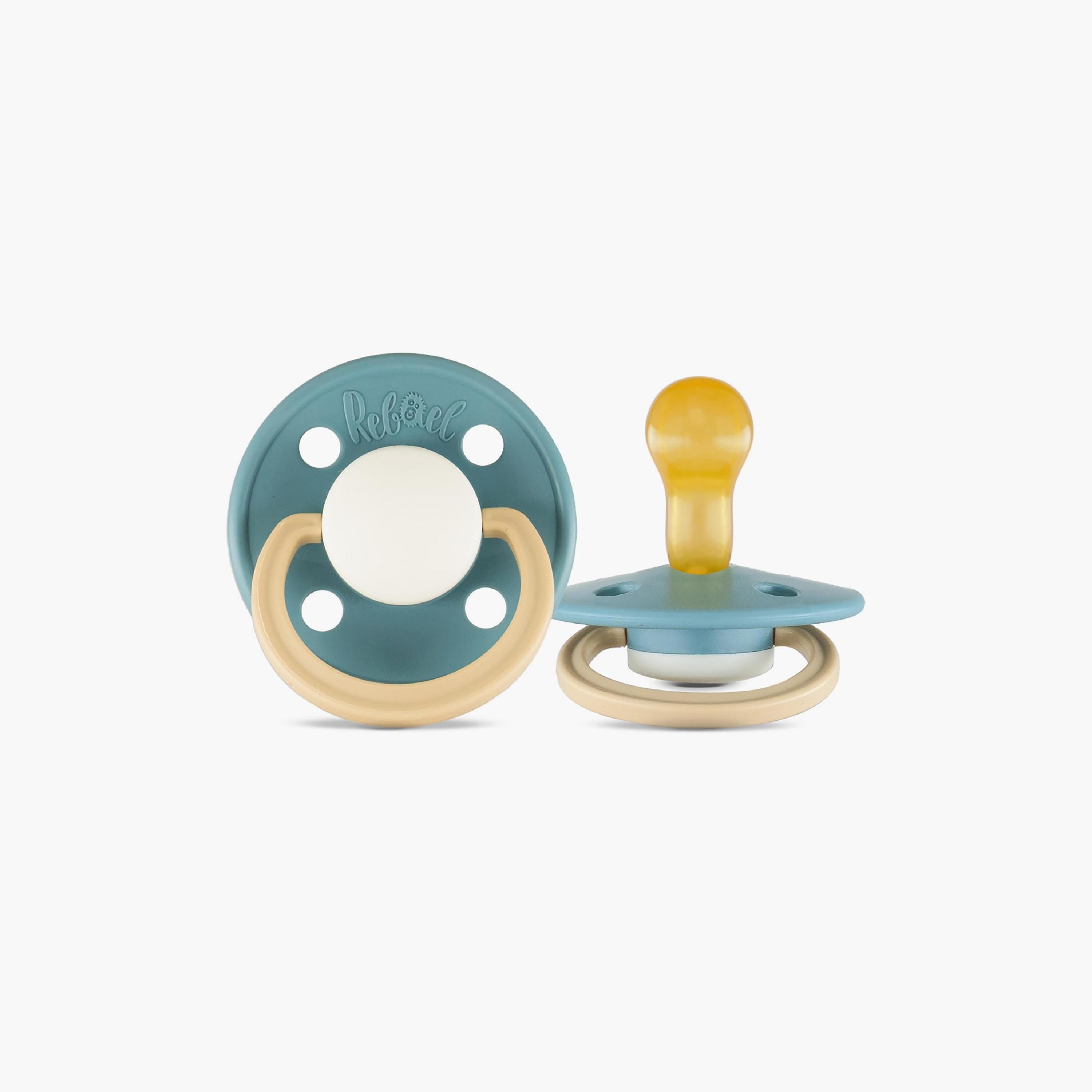 Rebael 2-Piece Natural Rubber Round Pacifier, Size 1, 0-6M-baby-feeding-pacifiers-image-3