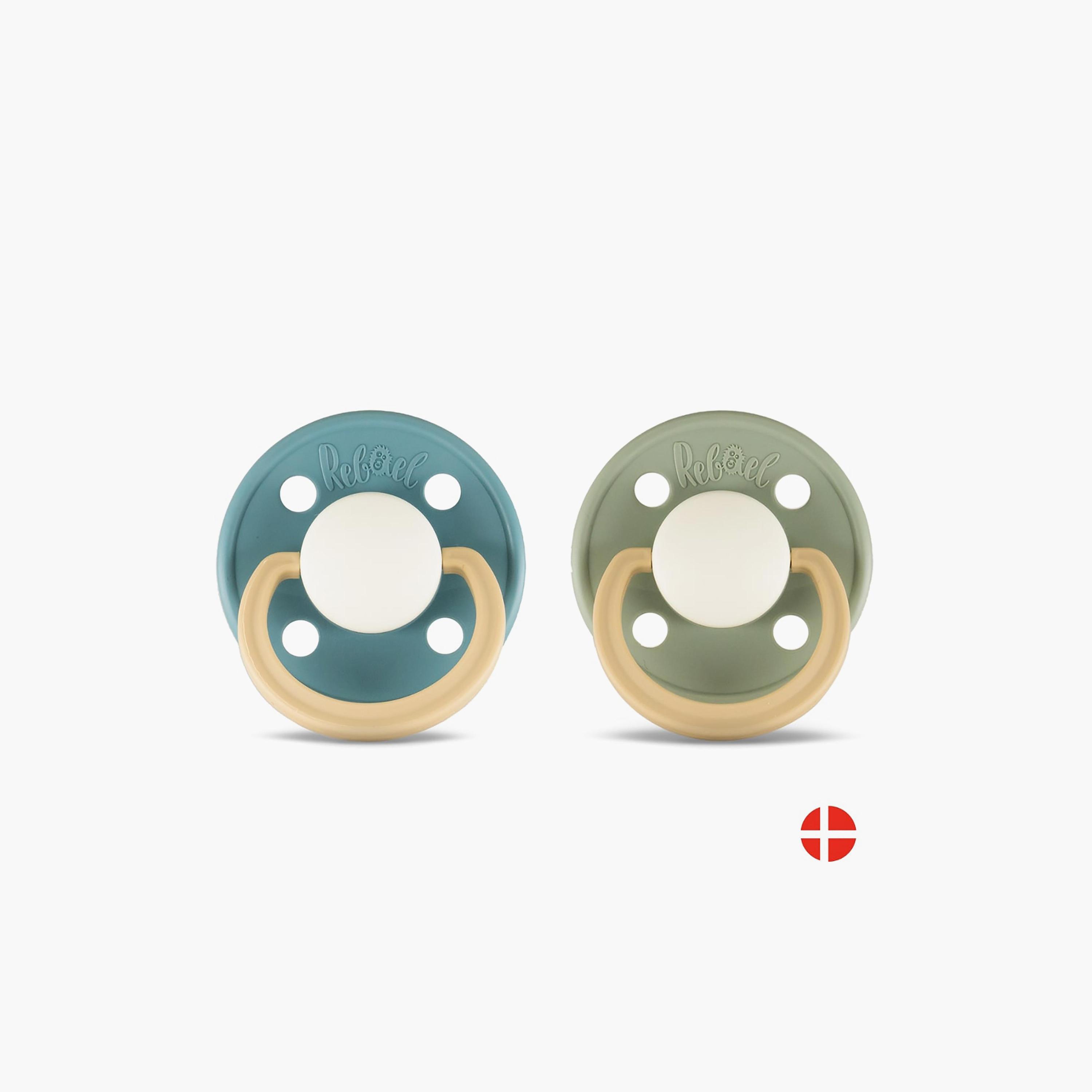 Rebael 2-Piece Natural Rubber Round Pacifier, Size 1, 0-6M-baby-feeding-pacifiers-image-4