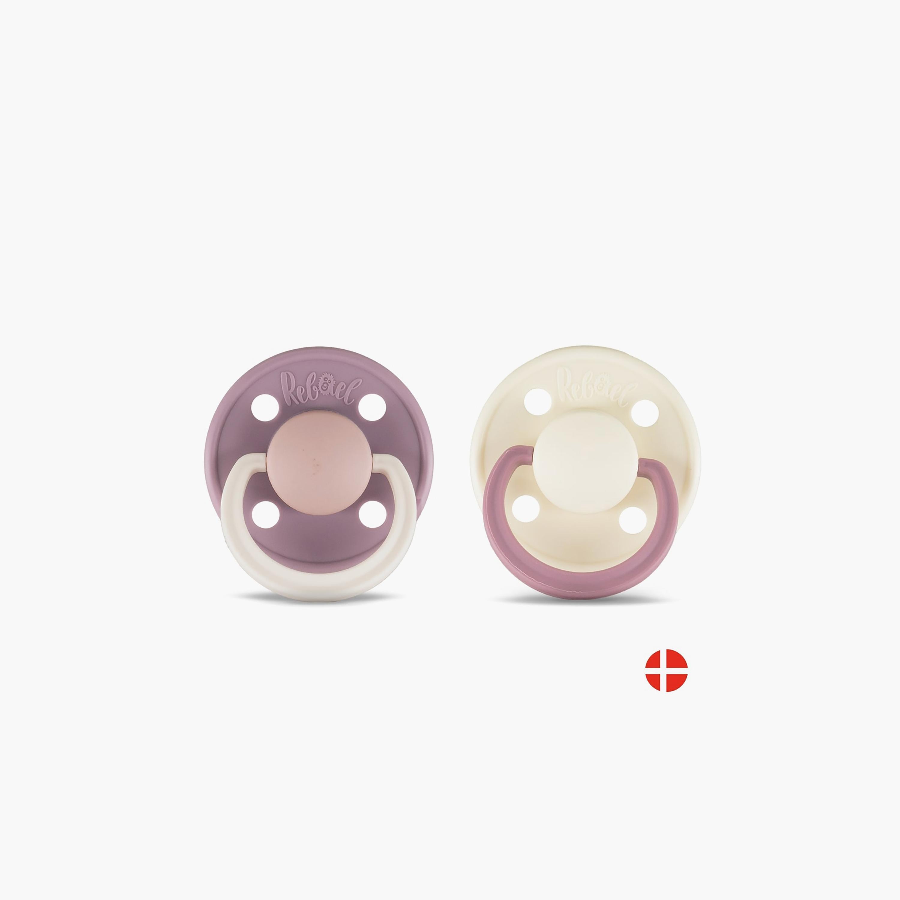 Rebael 2-Piece Natural Rubber Round Pacifier, Size 1, 0-6M-baby-feeding-pacifiers-image-4
