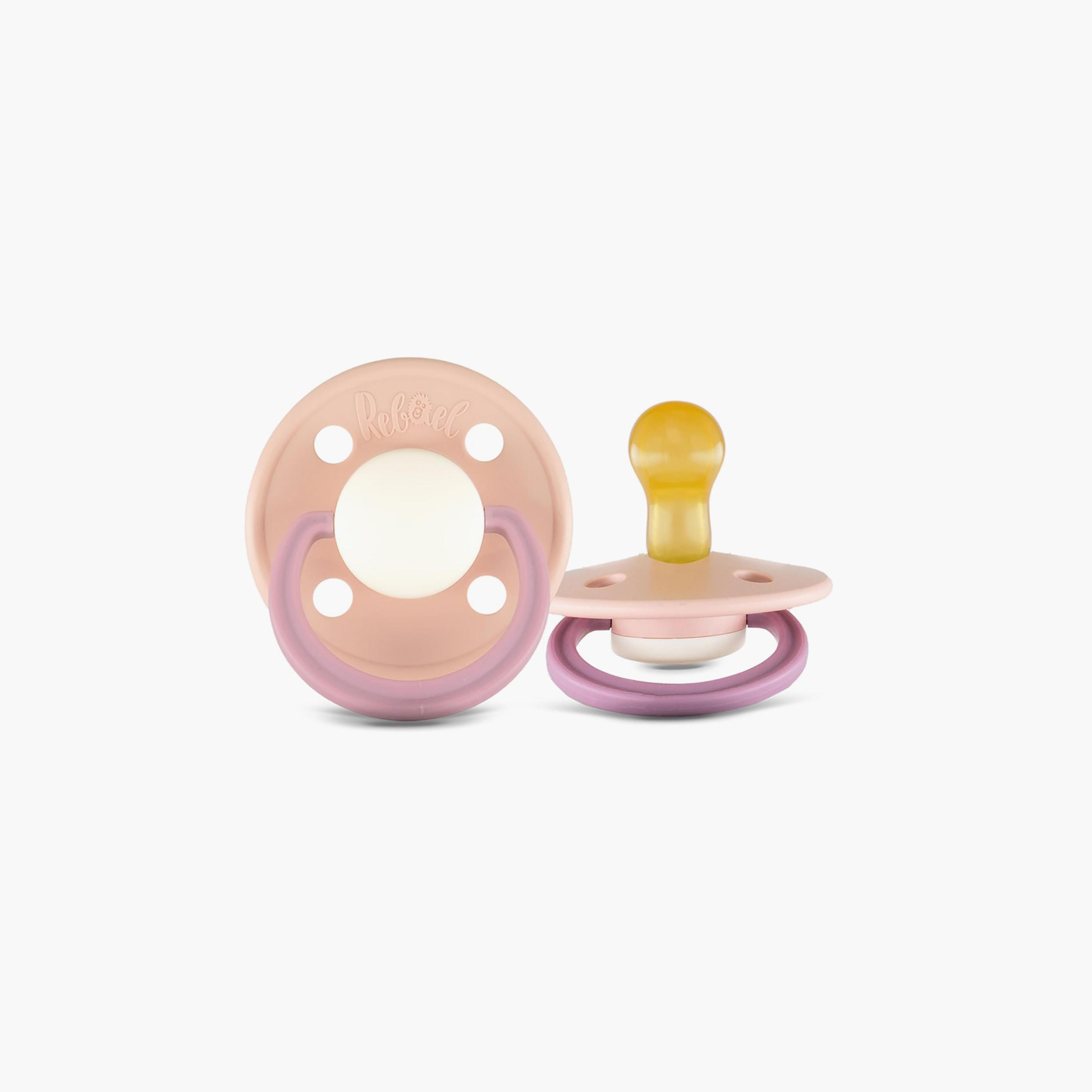 Rebael 2-Piece Natural Rubber Round Pacifier, Size 1, 0-6M-baby-feeding-pacifiers-image-3
