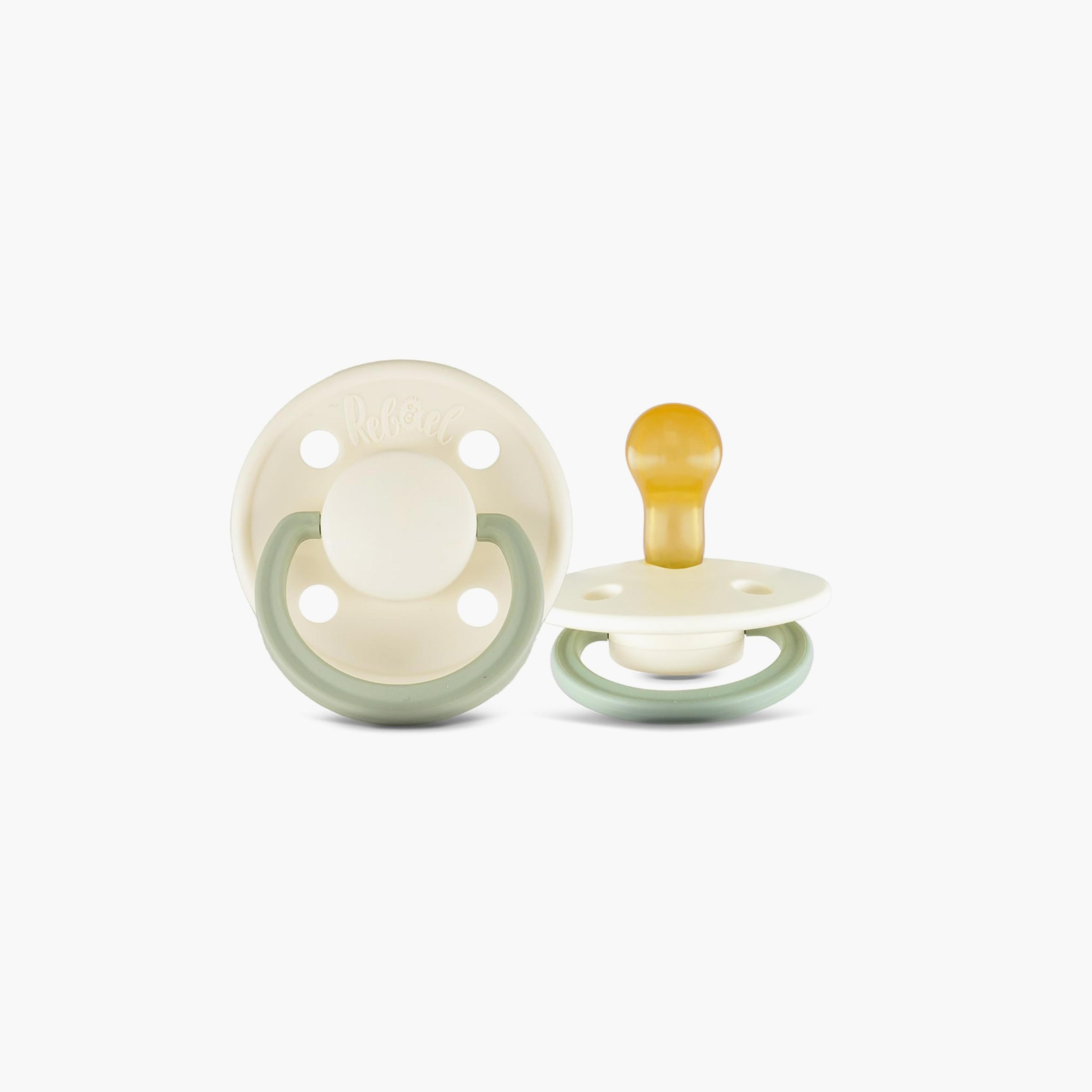 Rebael 2-Piece Natural Rubber Round Pacifier, Size 1, 0-6M-baby-feeding-pacifiers-image-3