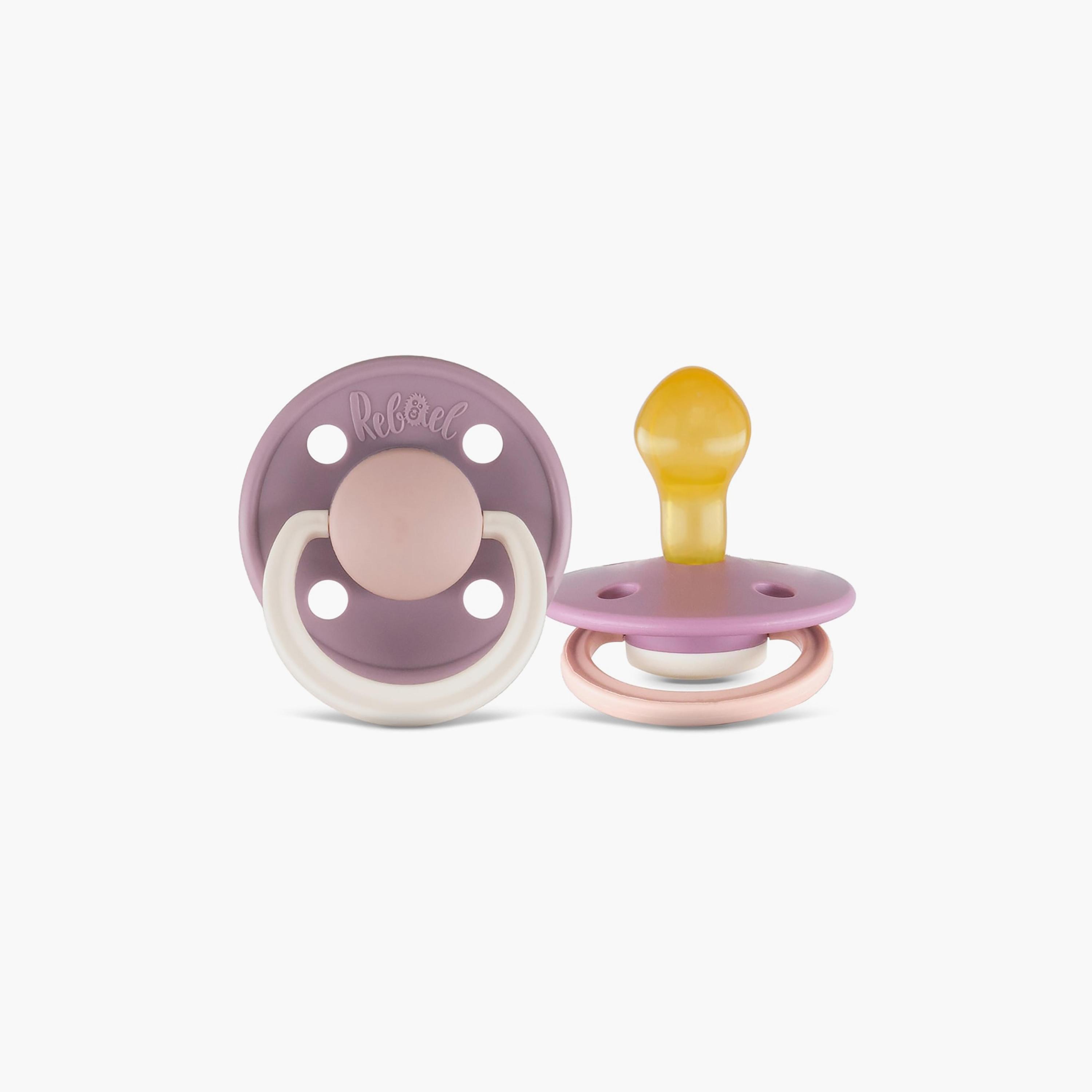 Rebael 2-Piece Natural Rubber Round Pacifier, Size 2, 6M+-baby-feeding-pacifiers-image-3
