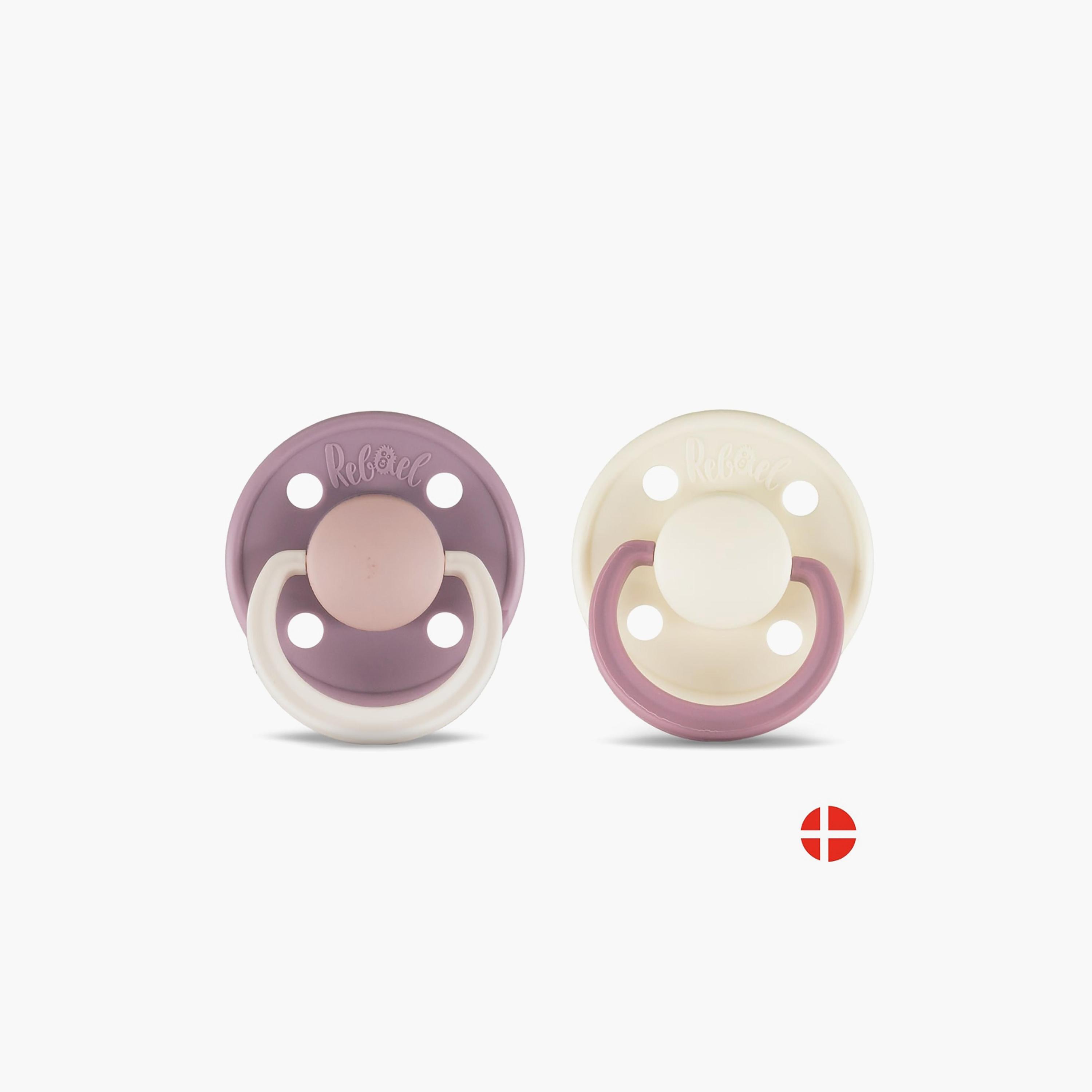 Rebael 2-Piece Natural Rubber Round Pacifier, Size 2, 6M+-baby-feeding-pacifiers-image-4