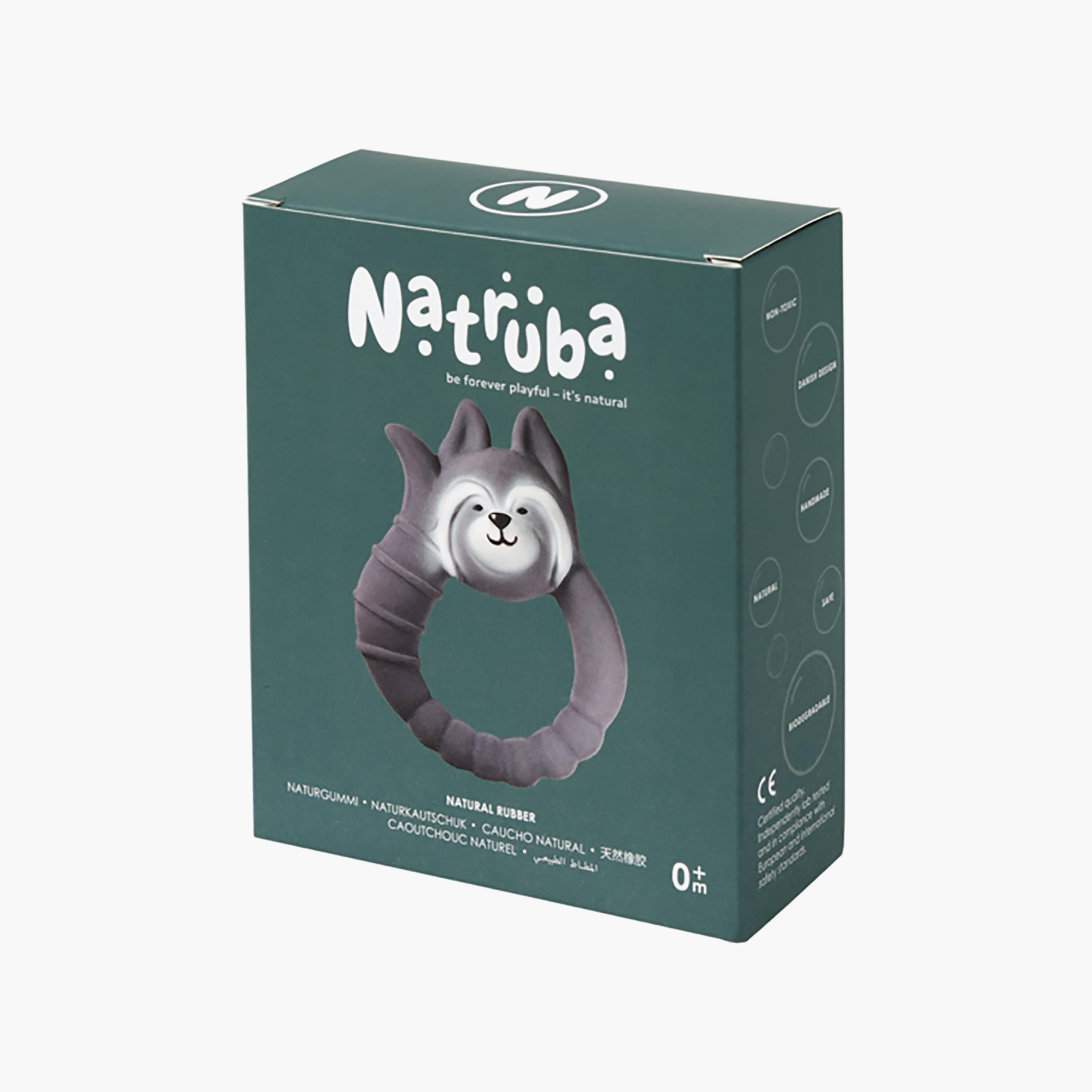 Natruba Teether Raccoon, Grey-baby-feeding-teethers-image-2
