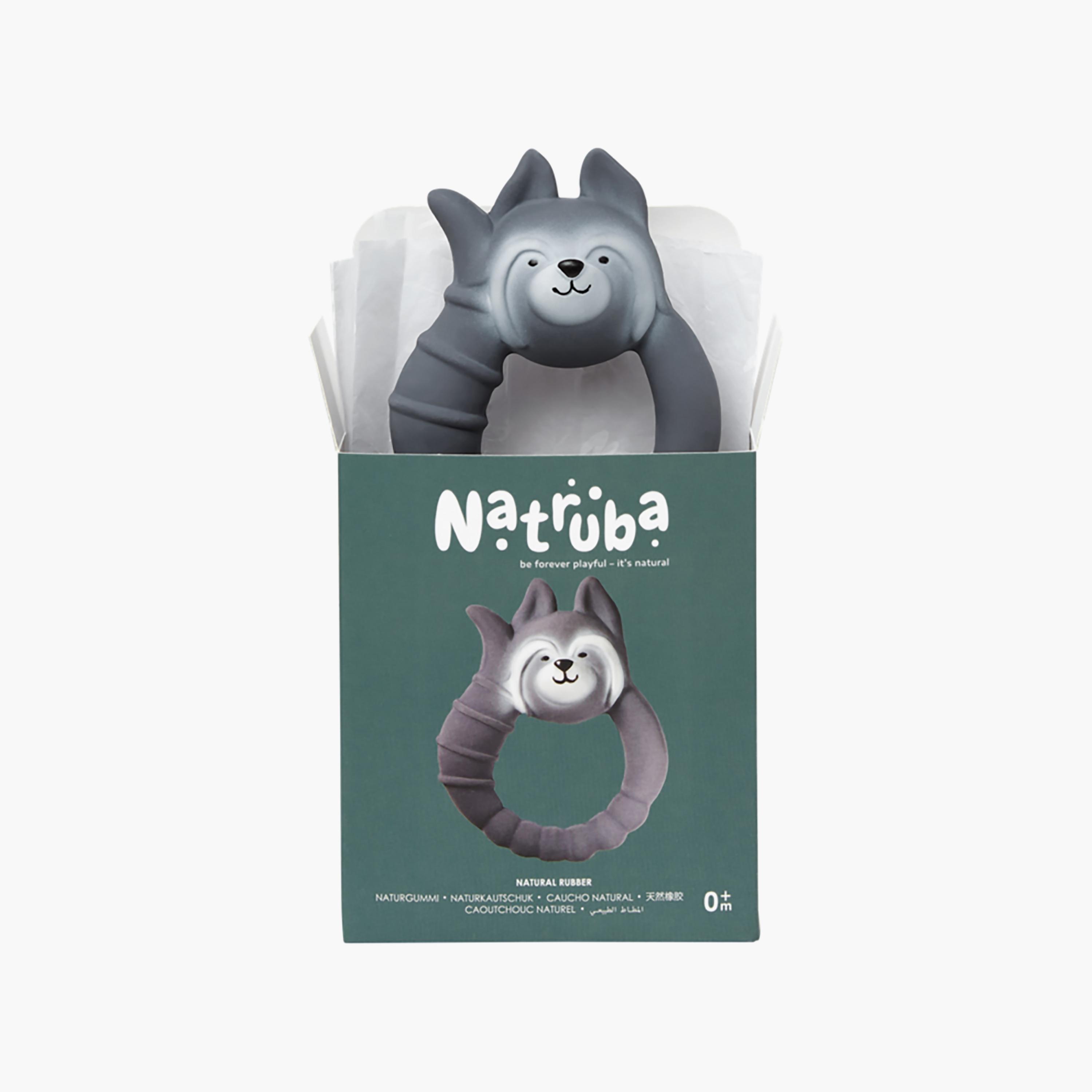 Natruba Teether Raccoon, Grey-baby-feeding-teethers-image-3
