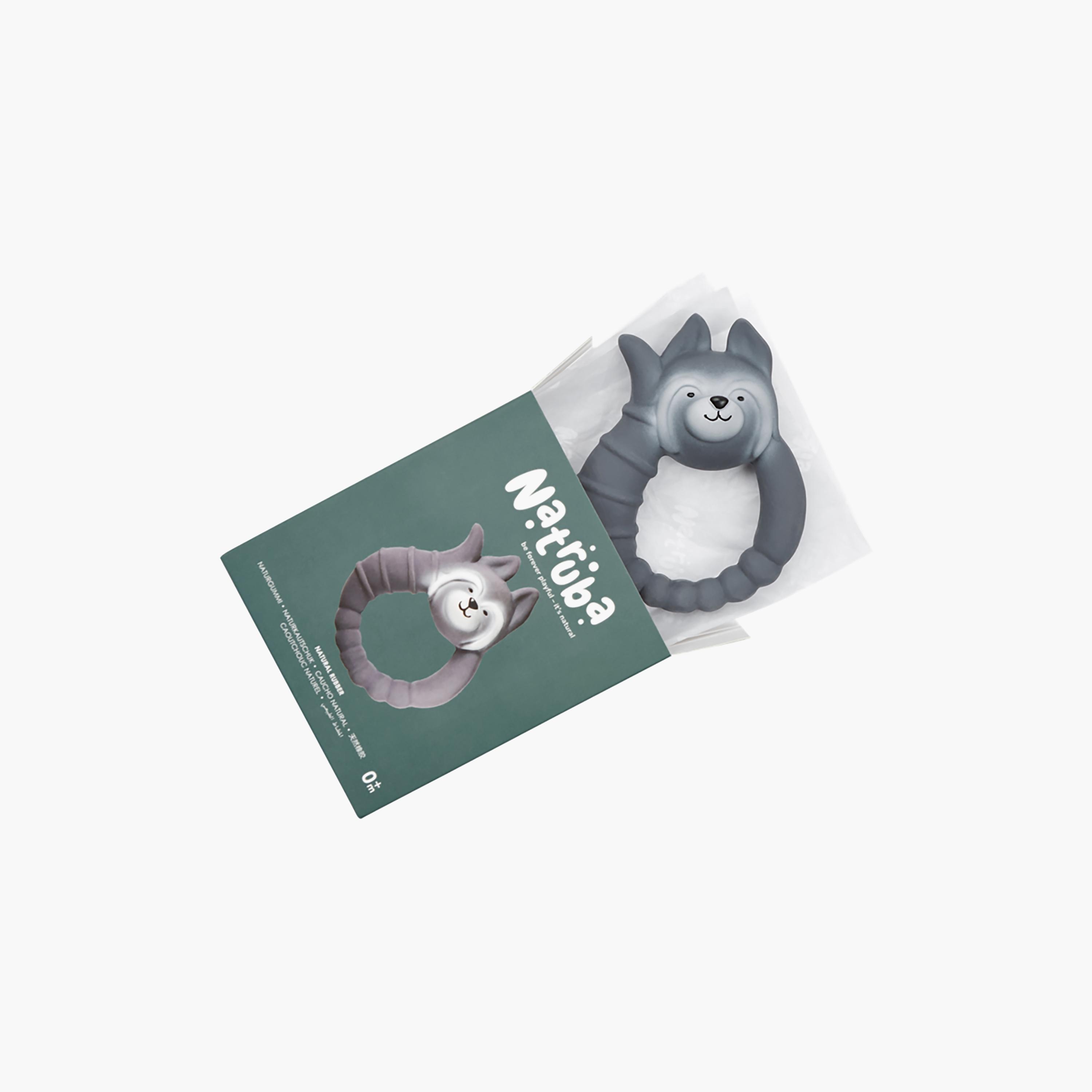 Natruba Teether Raccoon, Grey-baby-feeding-teethers-image-4