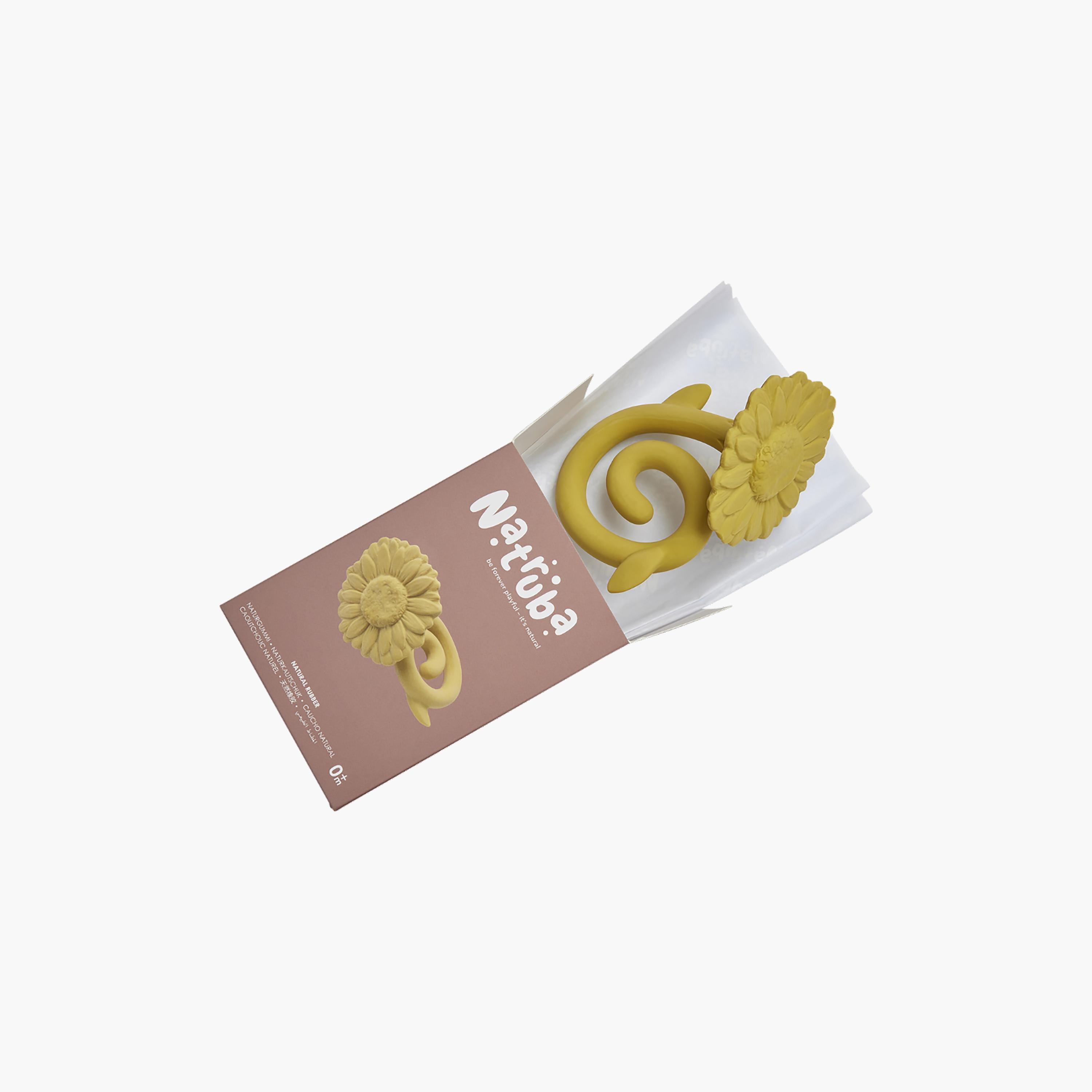 Natruba Teether Sunflower, Yellow-baby-feeding-teethers-image-2
