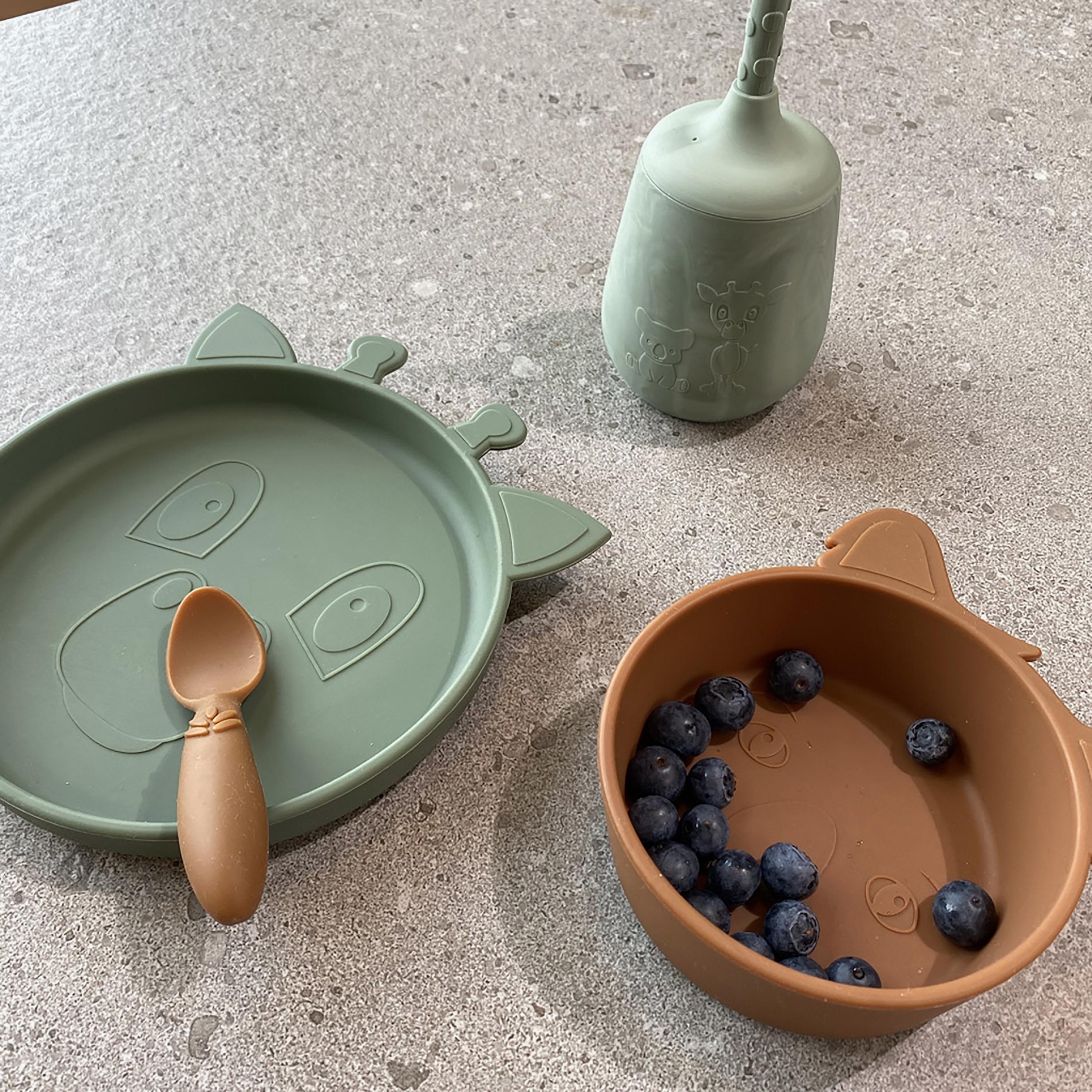 قطعتين طبق سيليكون أكيلا من نووروو، زرافة-baby-feeding-mealtimeessentials-image-4