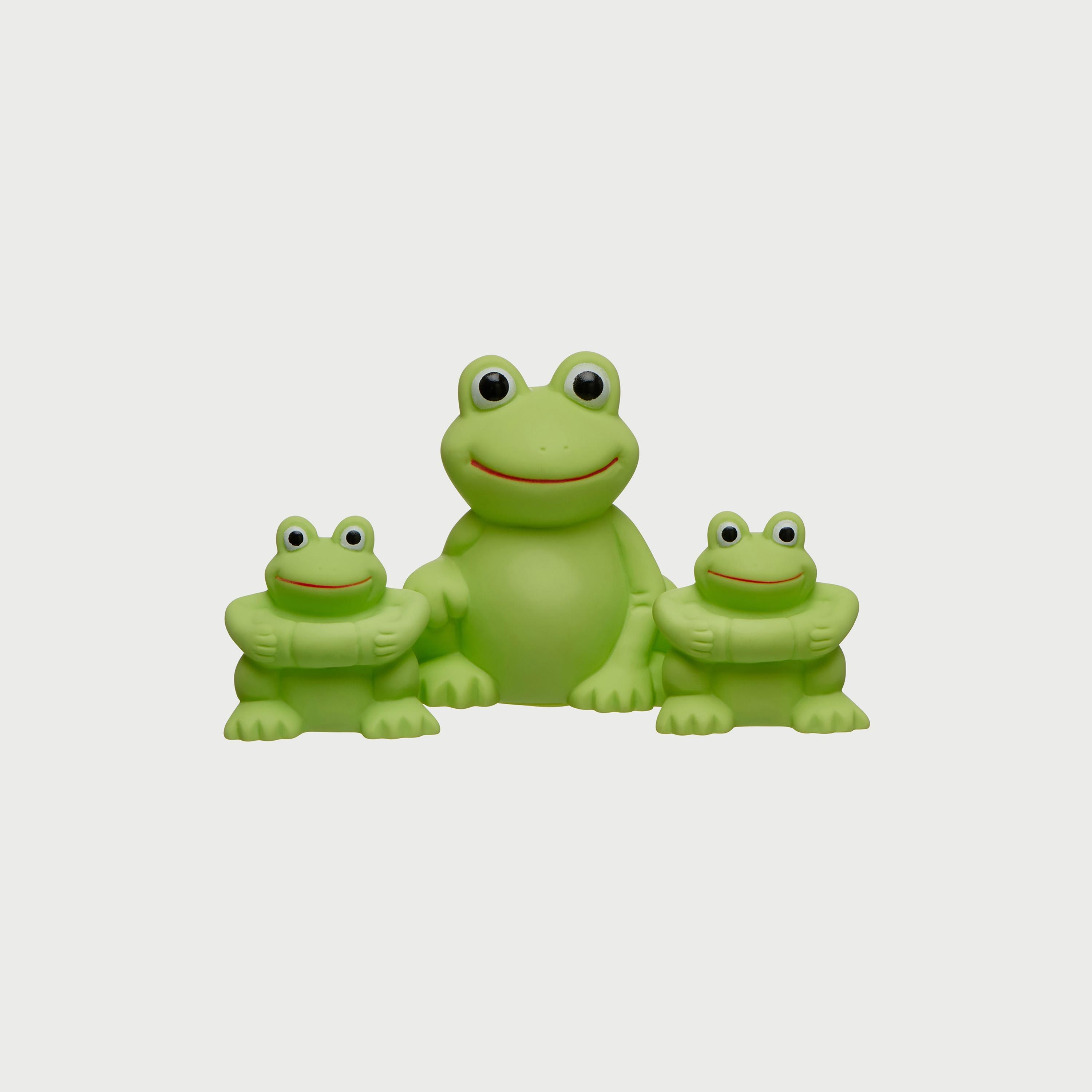 لعبة البط والضفادع لوقت الاستحمام 3 قطع من فيتال بيبي، + 6 أشهر-toys-babyandtoddlertoys-bathtoys-image-1