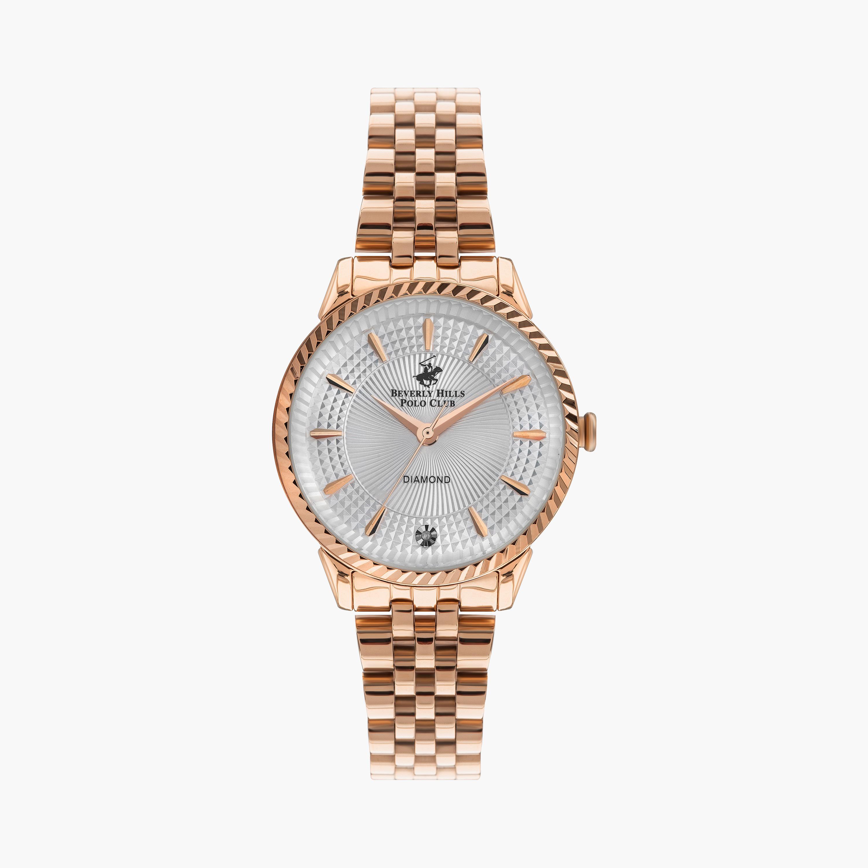  BP3357X.430 | ساعة بيفرلي هيلز بولو كلوب للنساء ذو أنالوج ذهبي وردي بسوار من ستانلس ستيل-women-watchesandjewellery-watches-image-1