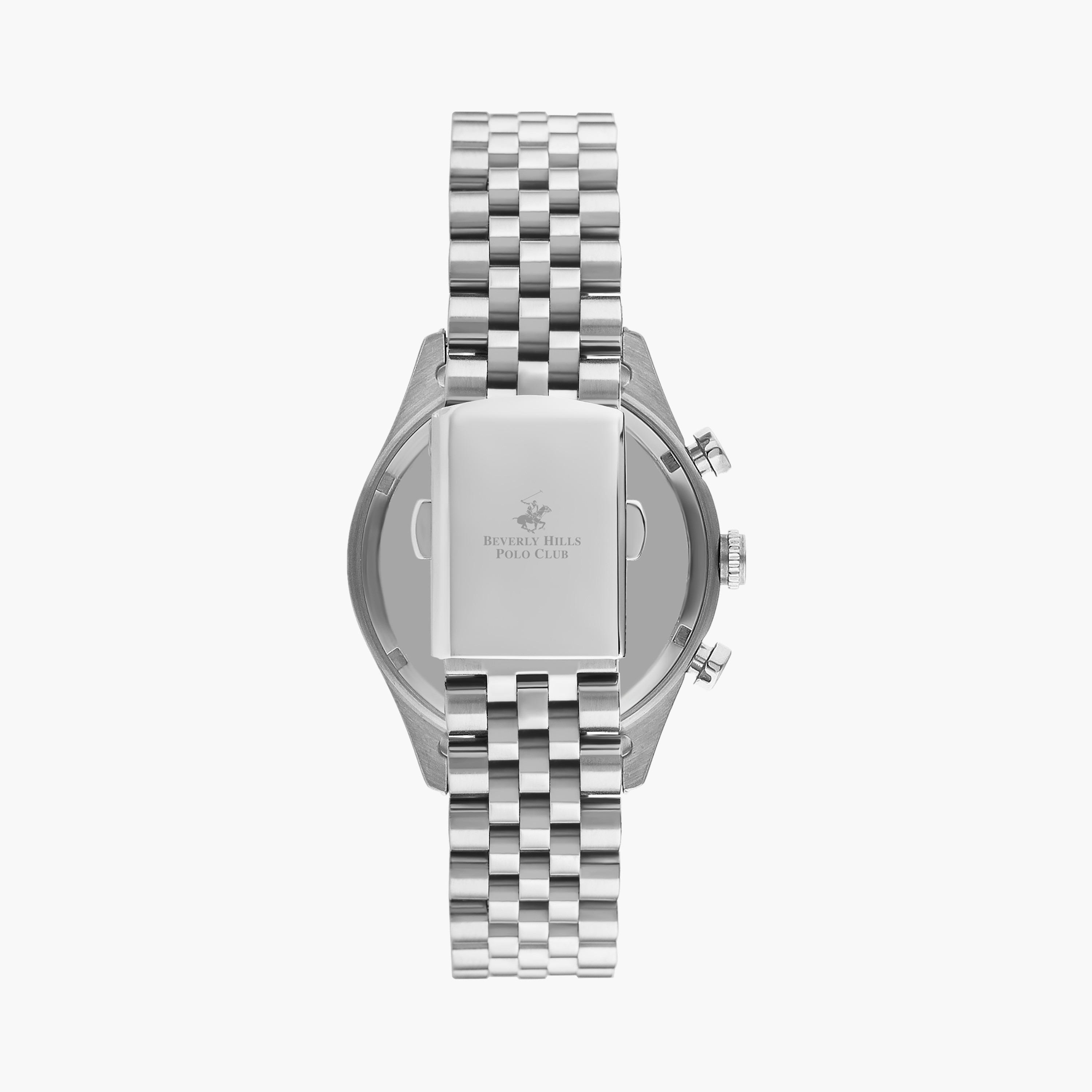Beverly Hills Polo Club Men Silver Chronograph Stainless Steel Strap Watch | BP3316X.650-men-watchesandjewellery-watches-image-3
