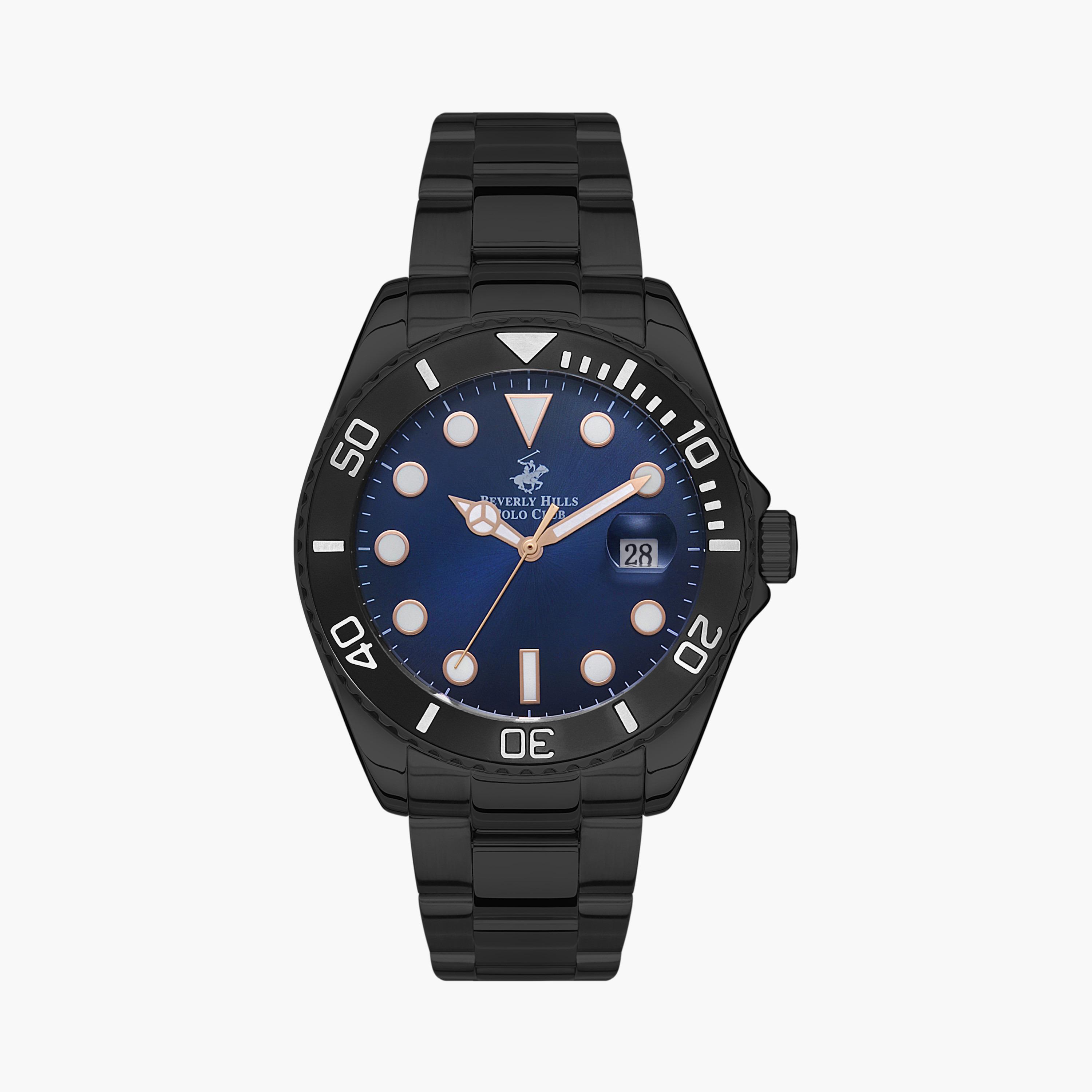 Beverly Hills Polo Club Men Black Analog Stainless Steel Strap Watch | BP3328X.690 | 42 MM-men-watchesandjewellery-watches-image-1