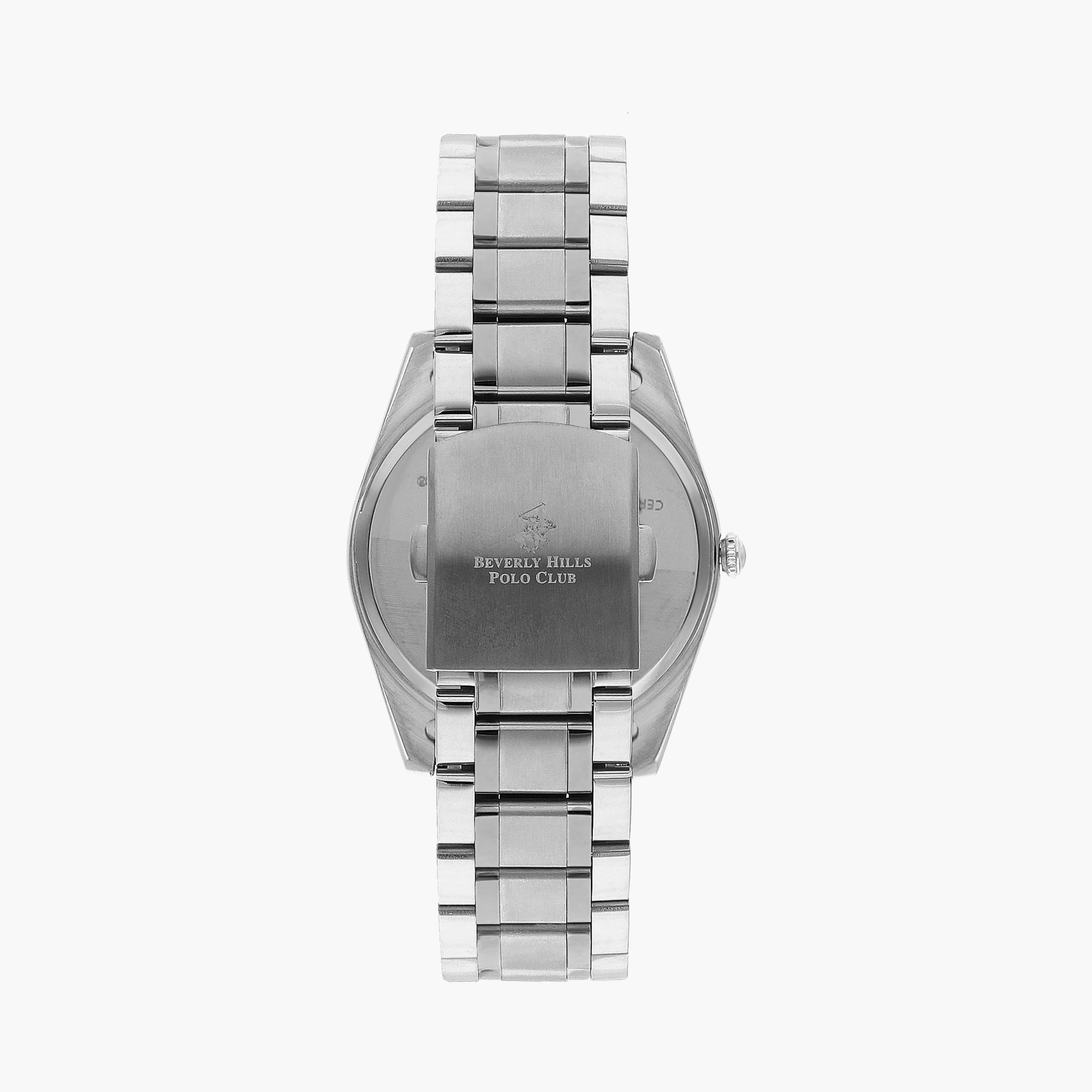 Beverly Hills Polo Club Men Silver Analog Stainless Steel Strap Watch | BP3356X.390-men-watchesandjewellery-watches-image-3