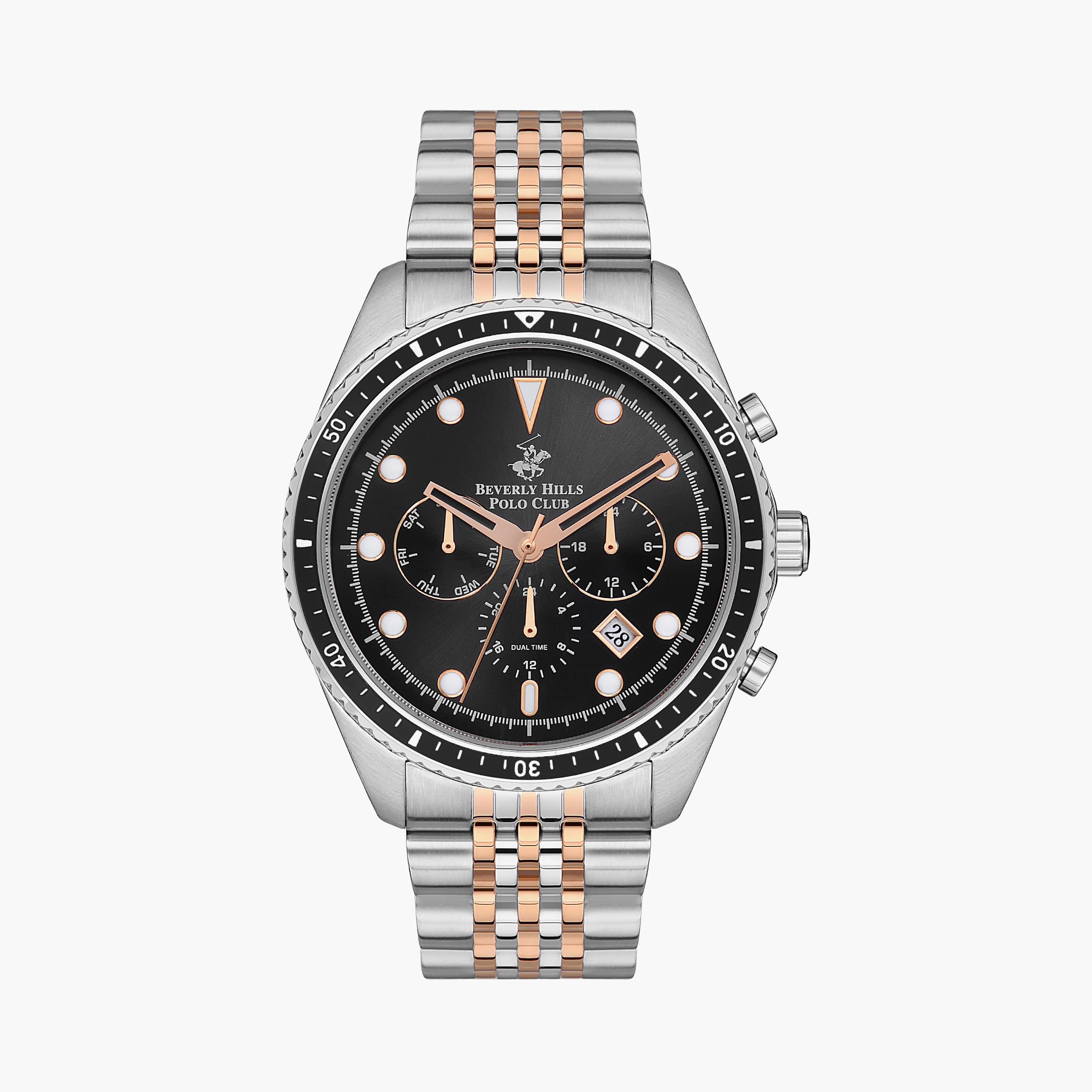  BP3354X.550 | ساعة بيفرلي هيلز بولو كلوب ذات كرونوغراف فضية للرجال بسوار من ستانلس ستيل-men-watchesandjewellery-watches-image-1