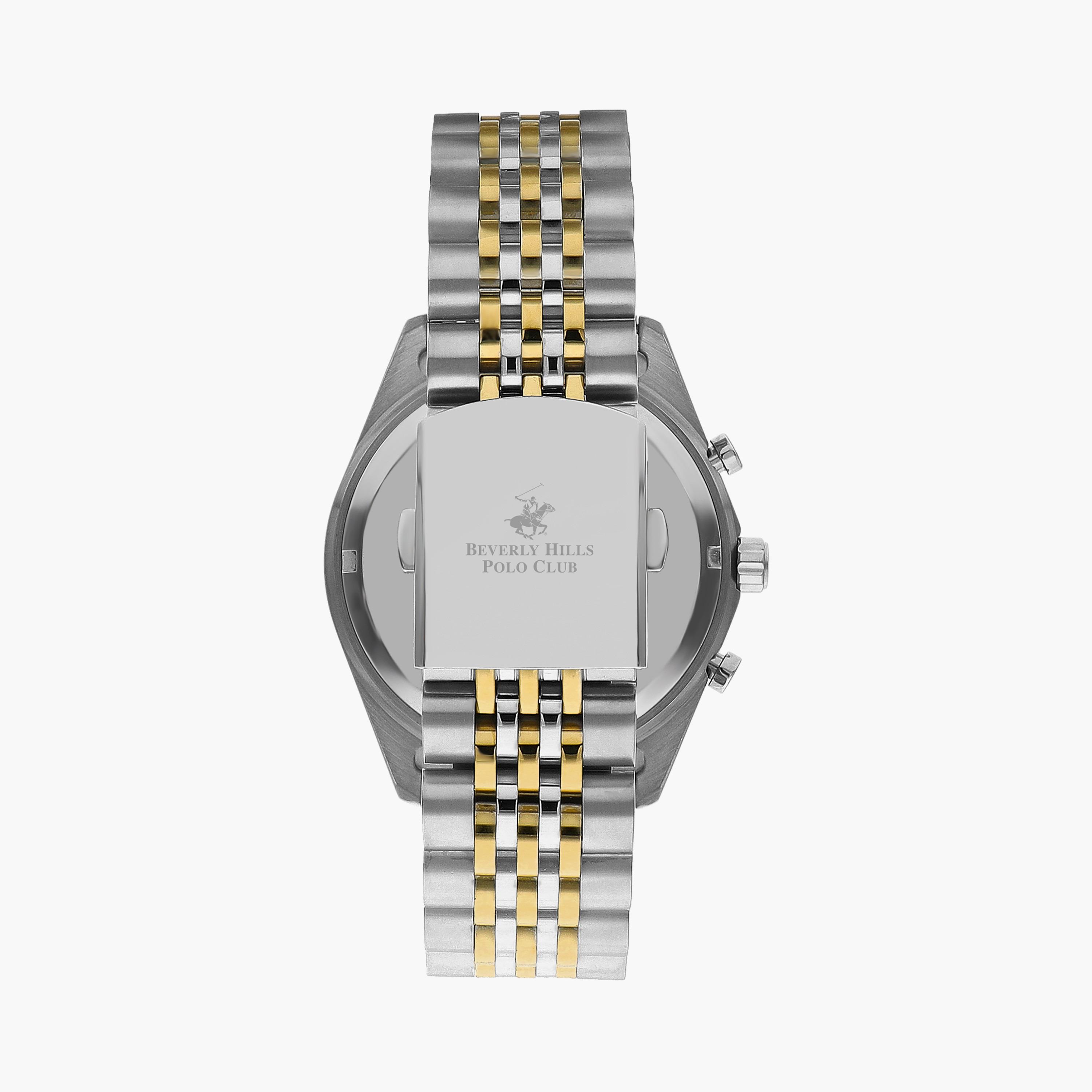  BP3354X.250 | ساعة بيفرلي هيلز بولو كلوب للرجال ذات كرونوغراف فضي وذهبي بسوار من ستانلس ستيل-men-watchesandjewellery-watches-image-3