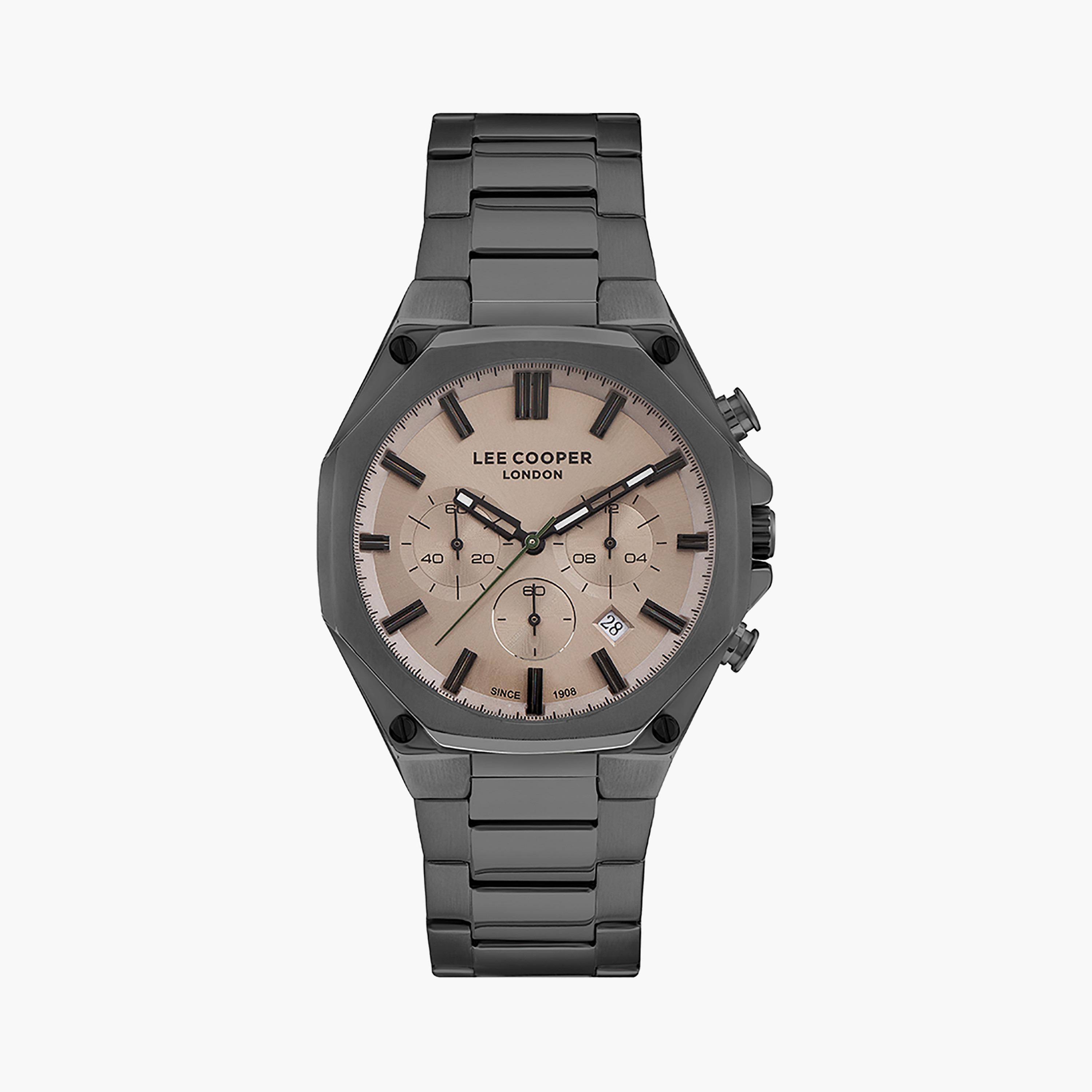  LC07319.060 | ساعة لي كوبر للرجال بسوار من ستانلس ستيل ذو كرونوغراف رمادي-men-watchesandjewellery-watches-image-1