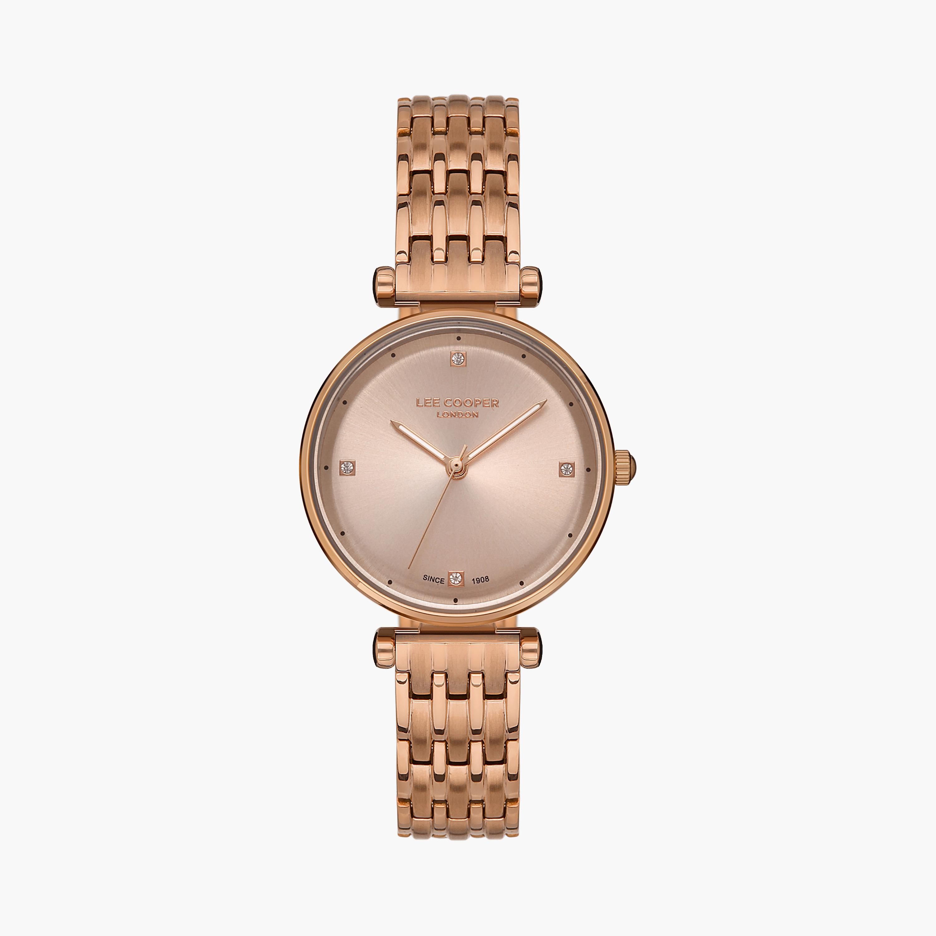 Lee Cooper Rose Gold Analog Stainless Steel Strap Watch | LC06869.410-NL-women-watchesandjewellery-watches-image-1