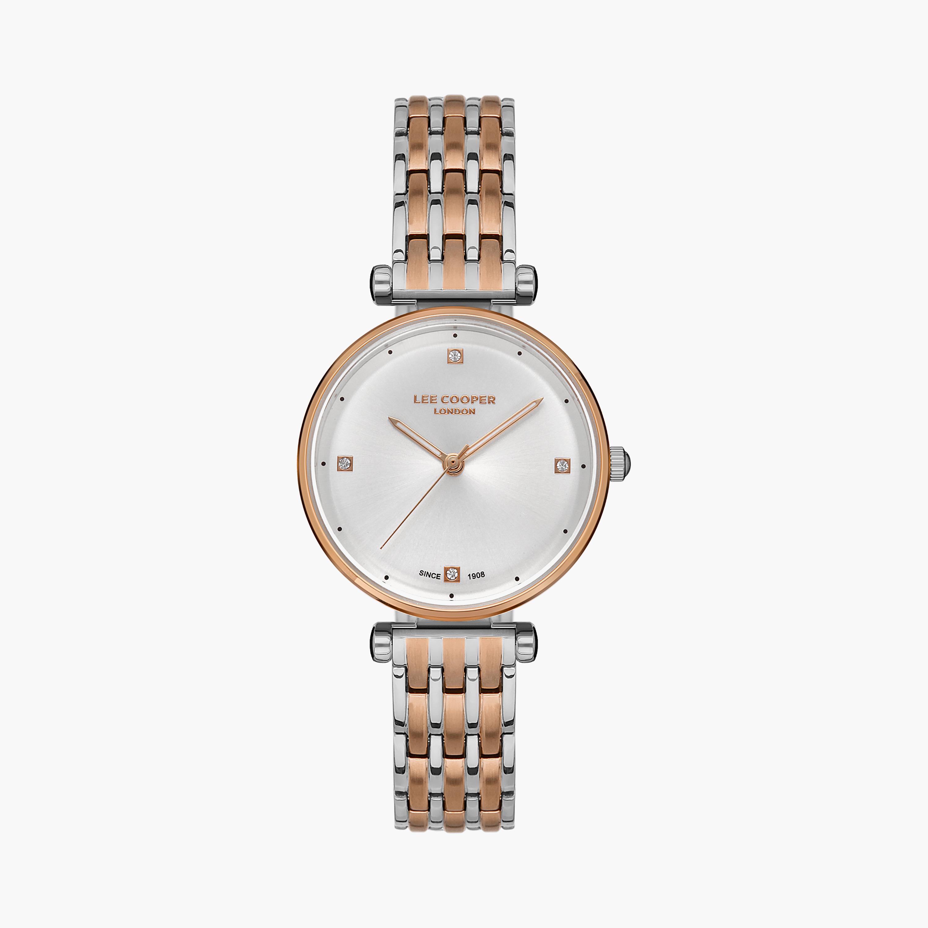 LC06869.530-NL | ساعة لي كوبر ذات أنالوج بسوار من ستانلس ستيل مع لون فضي وذهبي-women-watchesandjewellery-watches-image-1